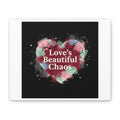 Love's Beautiful Chaos Canvas Print | Soft Grunge Hearts, Distressed Heart Art