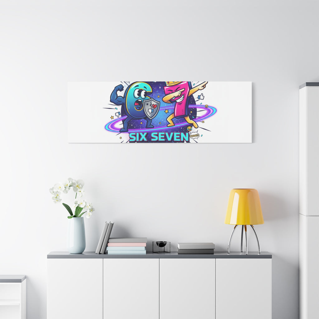 Six Seven Meme War Canvas | Legendary Internet Battle Art, Viral Culture Wall Decor
