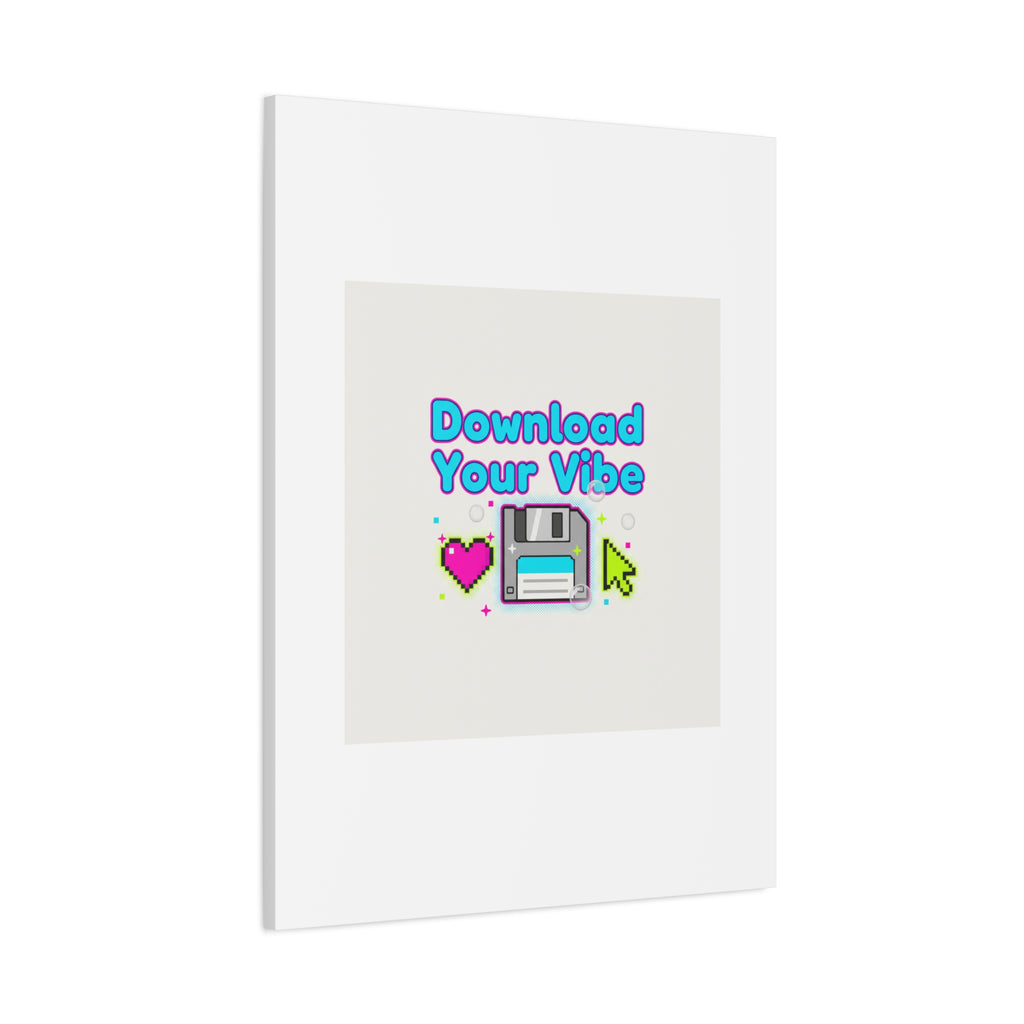 Download Your Vibe Canvas | Y2K Retro Tech, Pixel Floppy Disk Poster