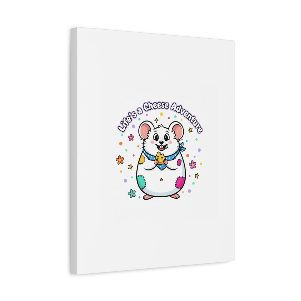 Life's a Cheese Adventure Canvas | Rodent-Core rat art print