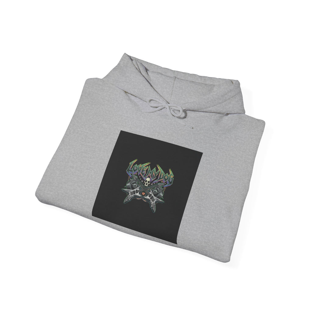 LOUD Self-Care, Metal Font Hoodie | gothic wellness quote, edgy self-care merch