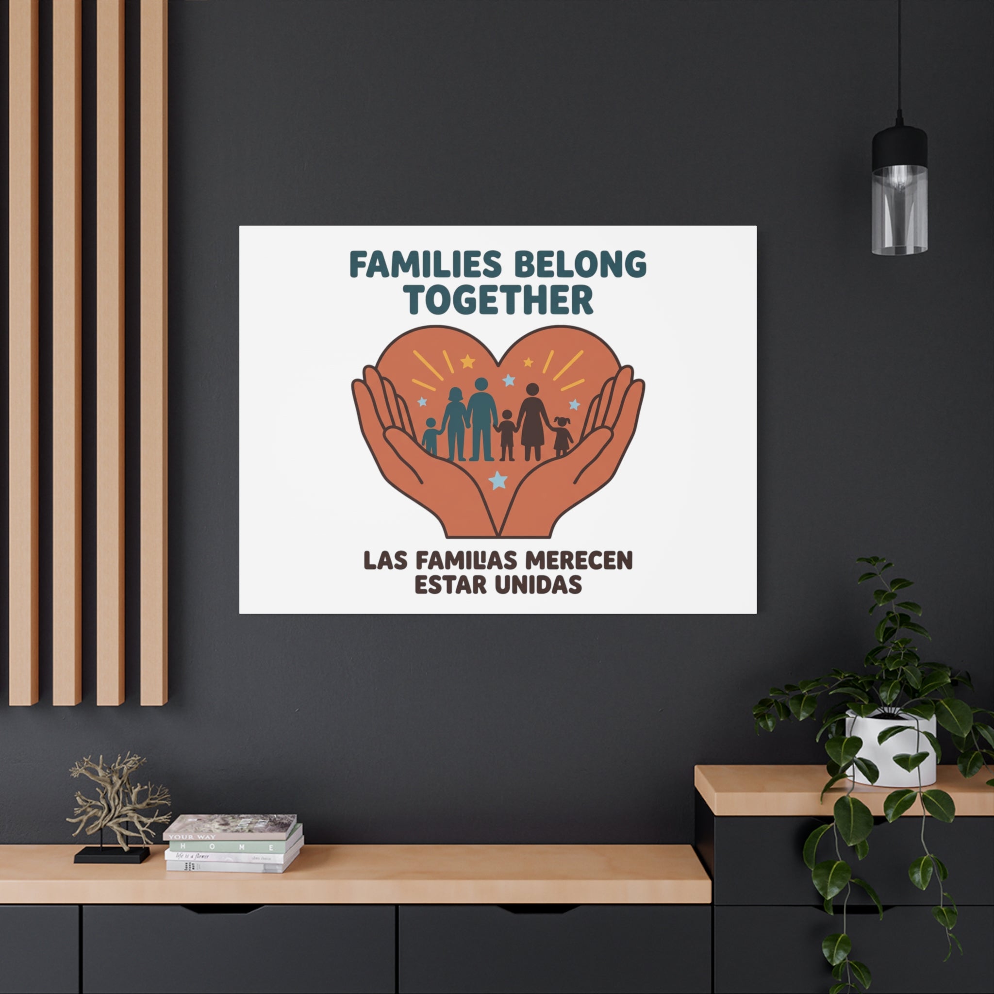 Families Belong Together Canvas | Family Unity, Bilingual Solidarity