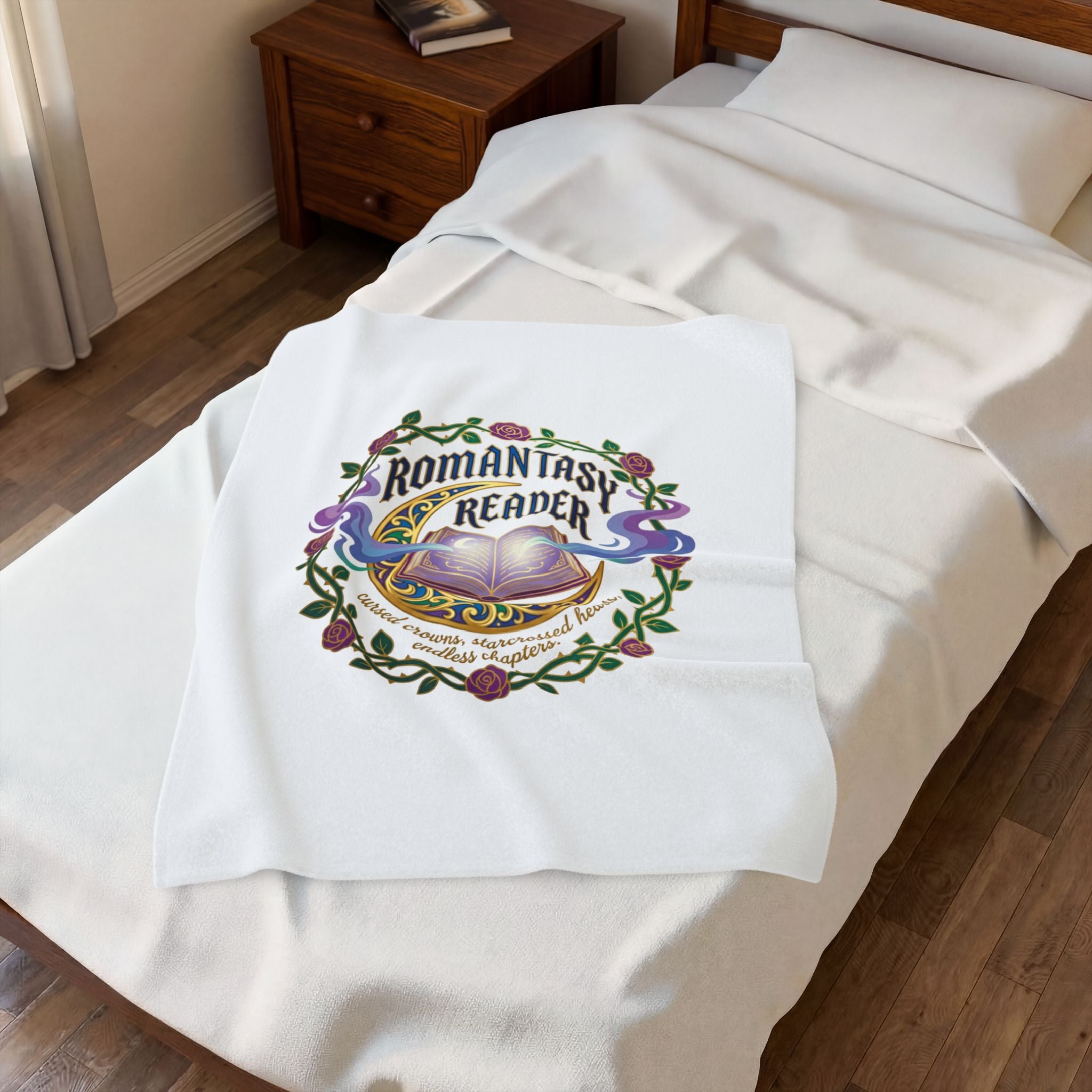 Romantasy Reader Blanket | romantasy, book lover, enchanted