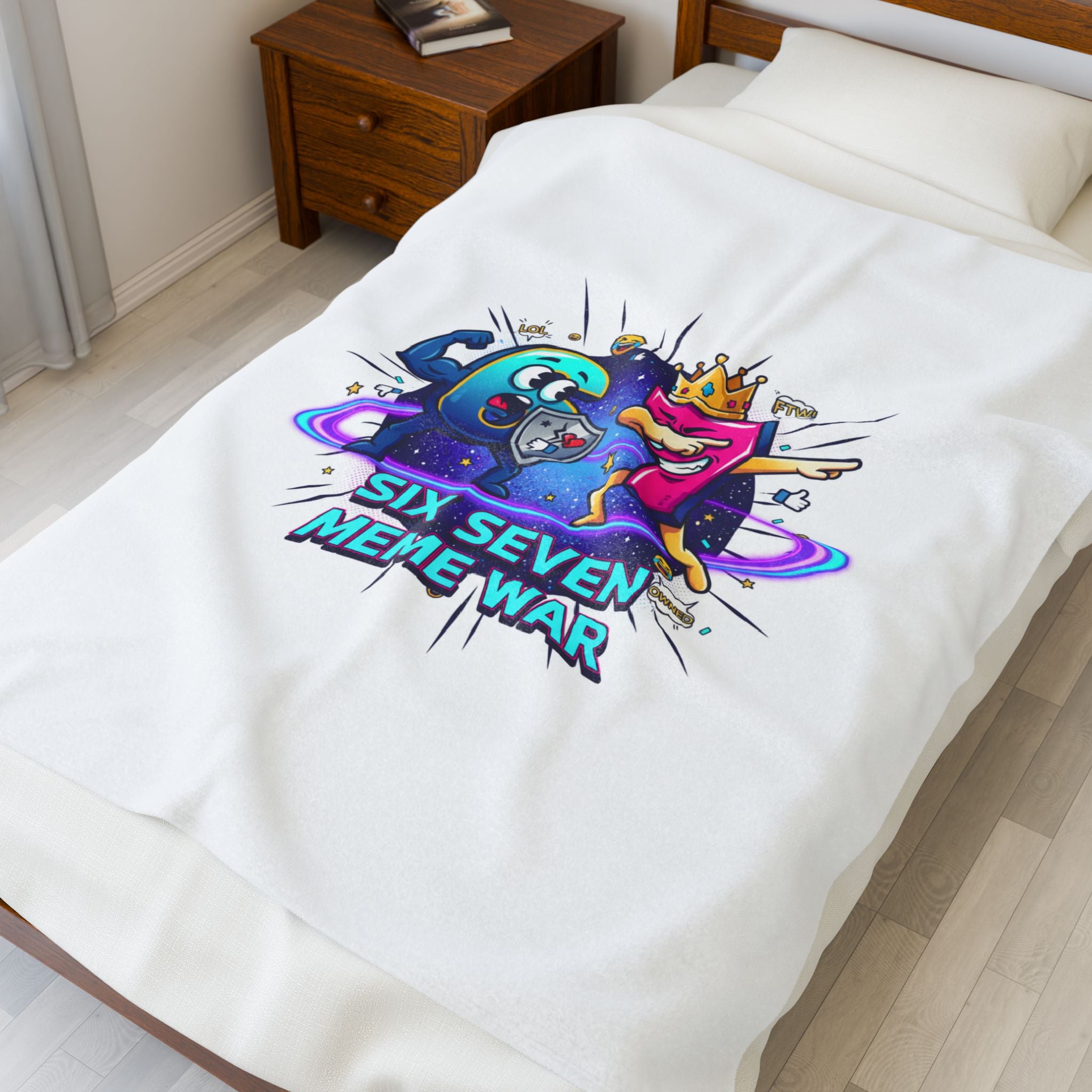 Six Seven Meme War Blanket | Legendary Internet Battle Plush Throw