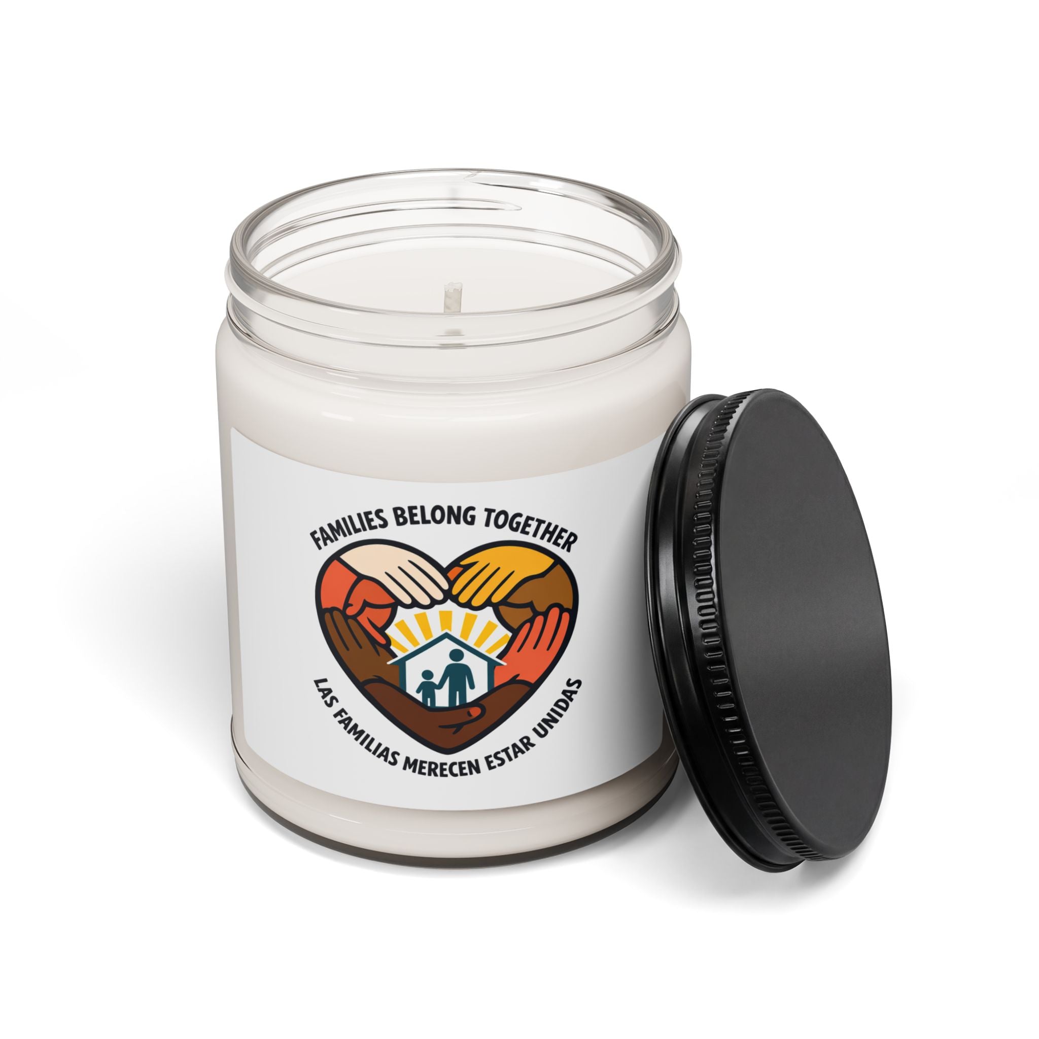 Families Belong Together Candle | Solidarity, Inclusive, Bilingual (Las Familias Merecen Estar Unidas)