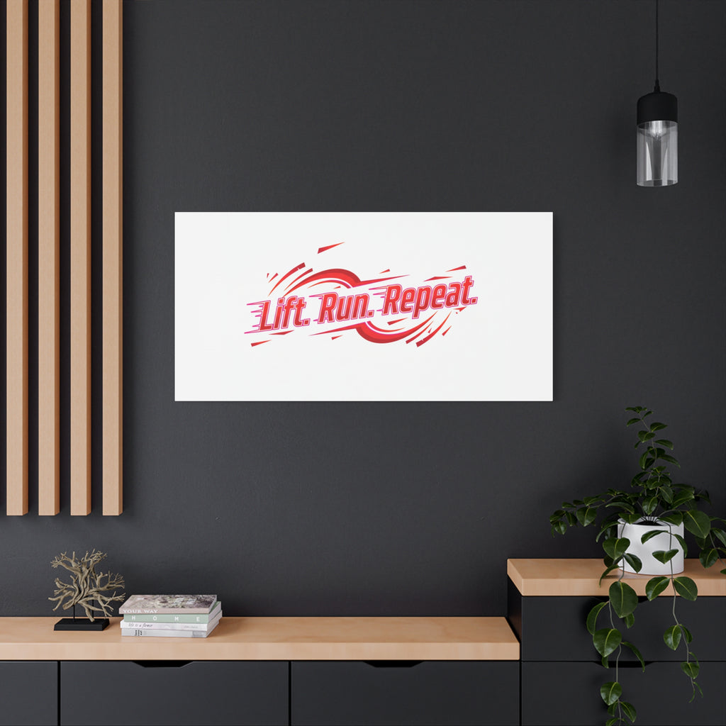 Lift Run Repeat Canvas | Fitness Wall Art, Gym Motivation