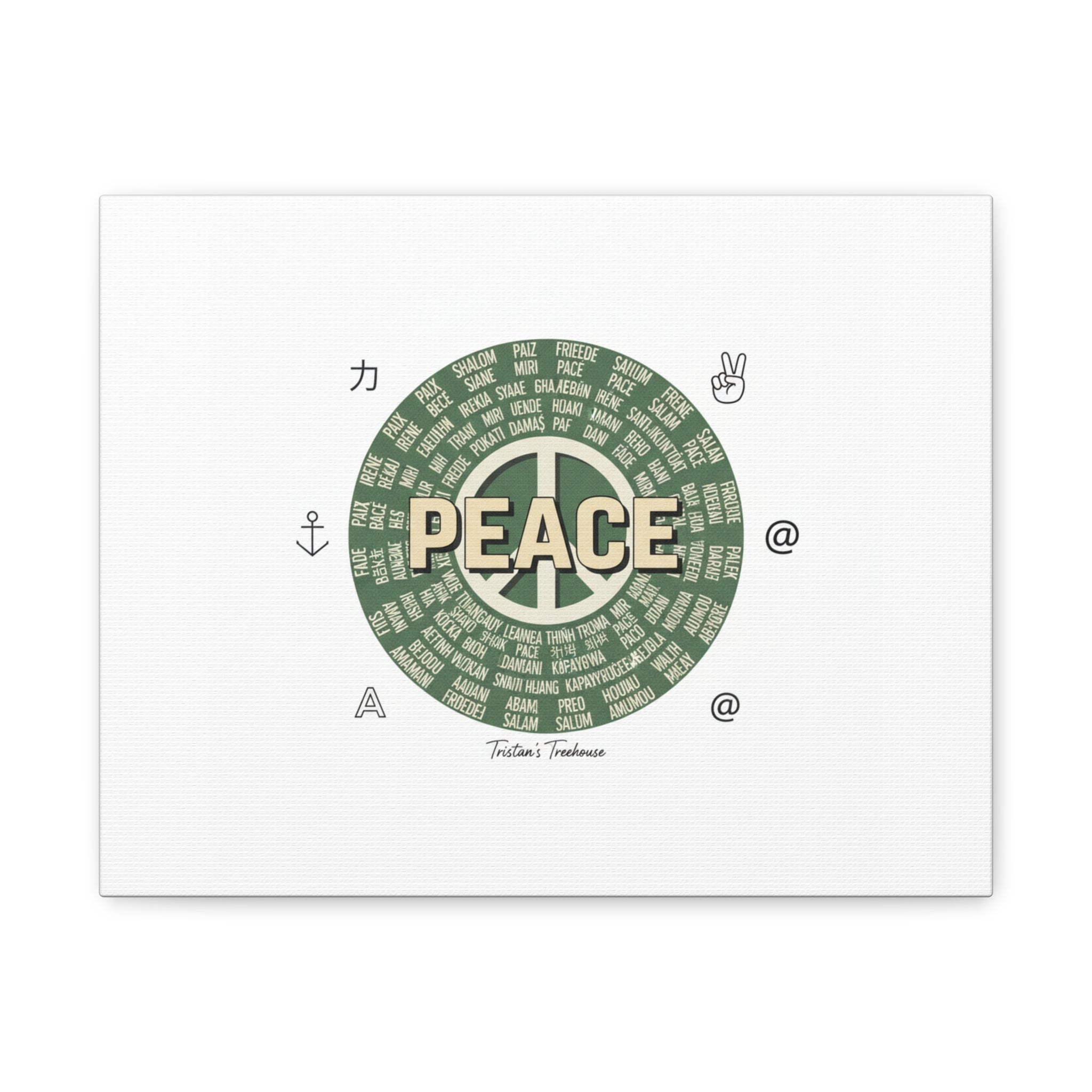 Peace doodle canvas | hand drawn sketch aesthetic, handwritten message