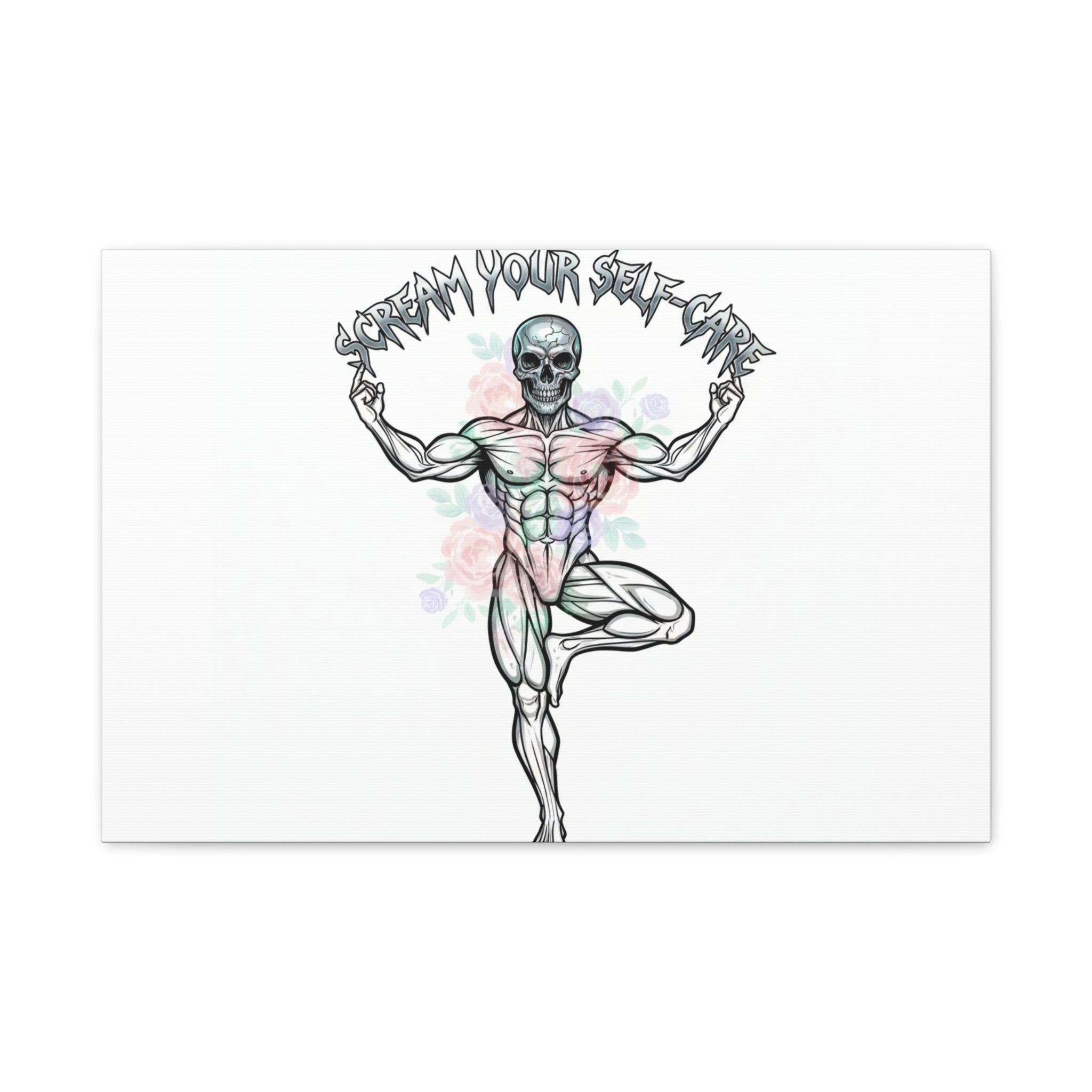 Scream Your Self-Care Canvas | Heavy Metal Wellness, Gothic Wellness Quote