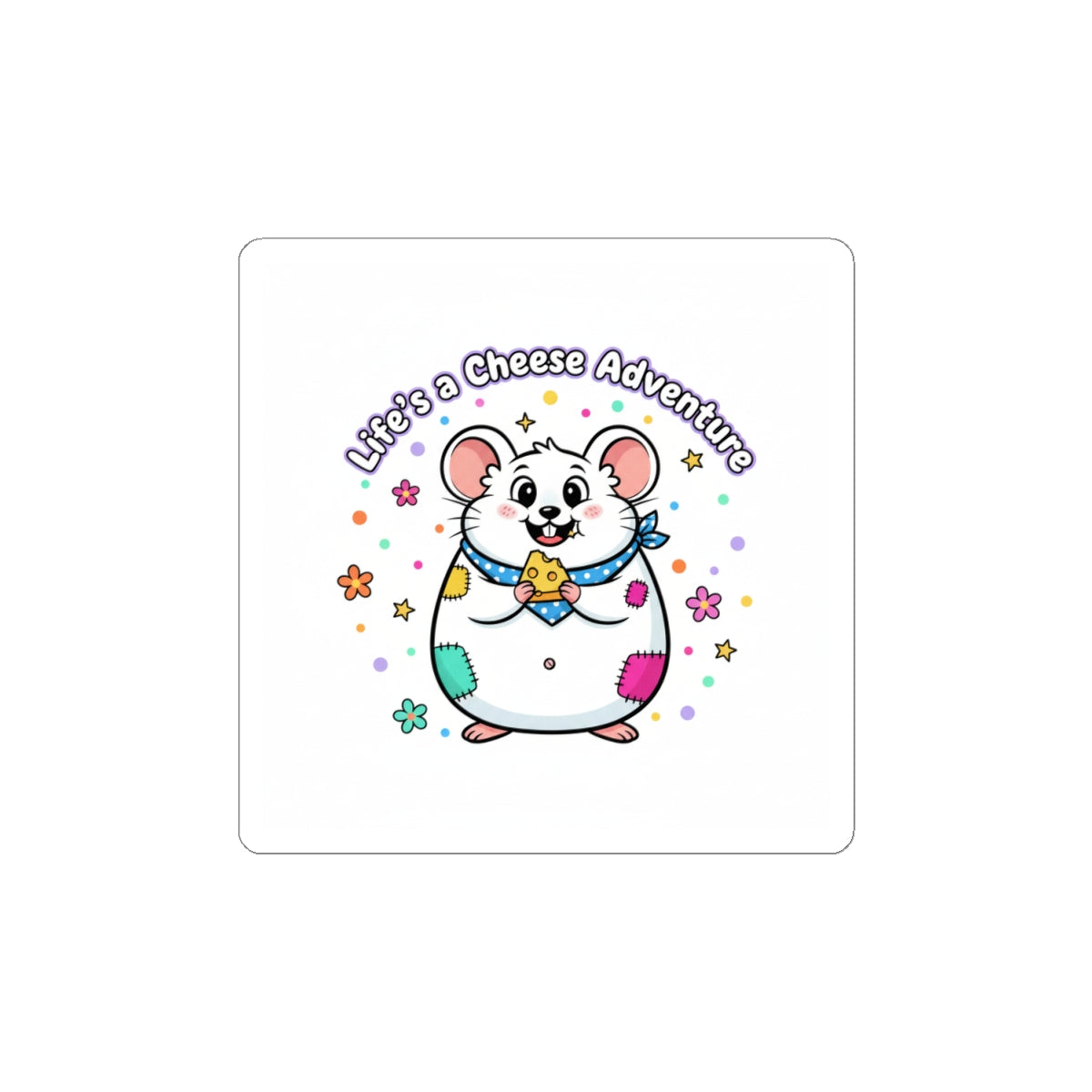 Life's a Cheese Adventure Sticker | Rodent-Core, Rat Lover Decal