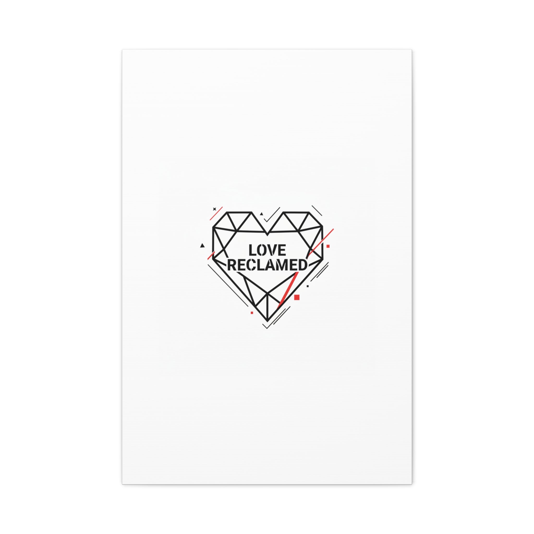Love Reclaimed Canvas | modern heart design, minimalist love icon
