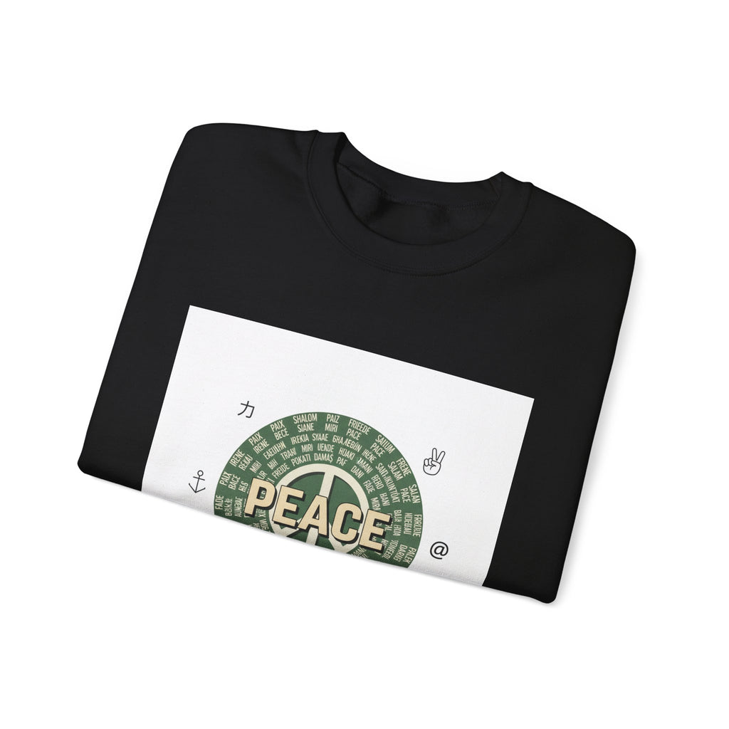 Handwritten Peace Doodle Sweatshirt | sketch aesthetic, hand drawn message