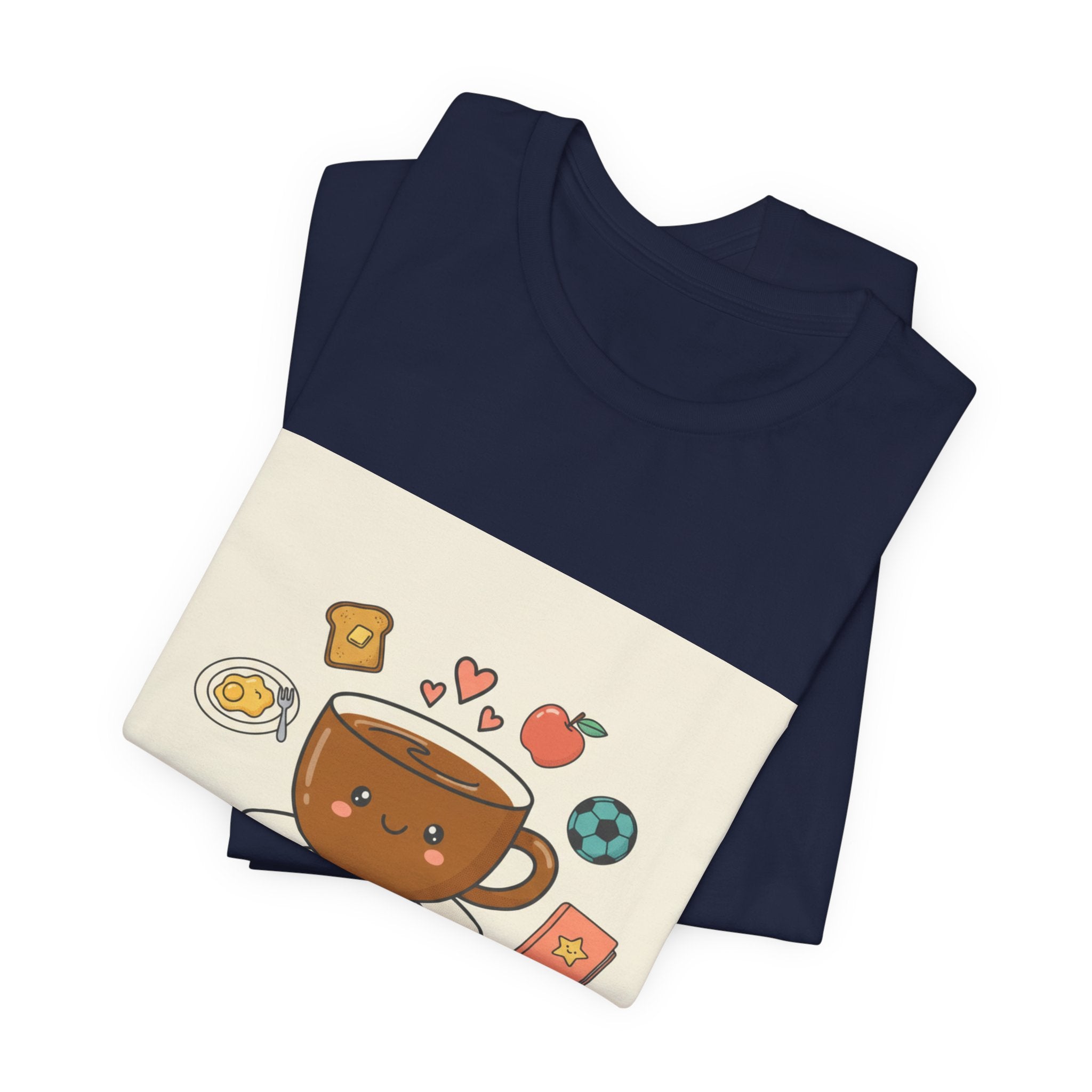 Morning Chaos Coffee & Kids Tee | mom life tee, tired parent shirt