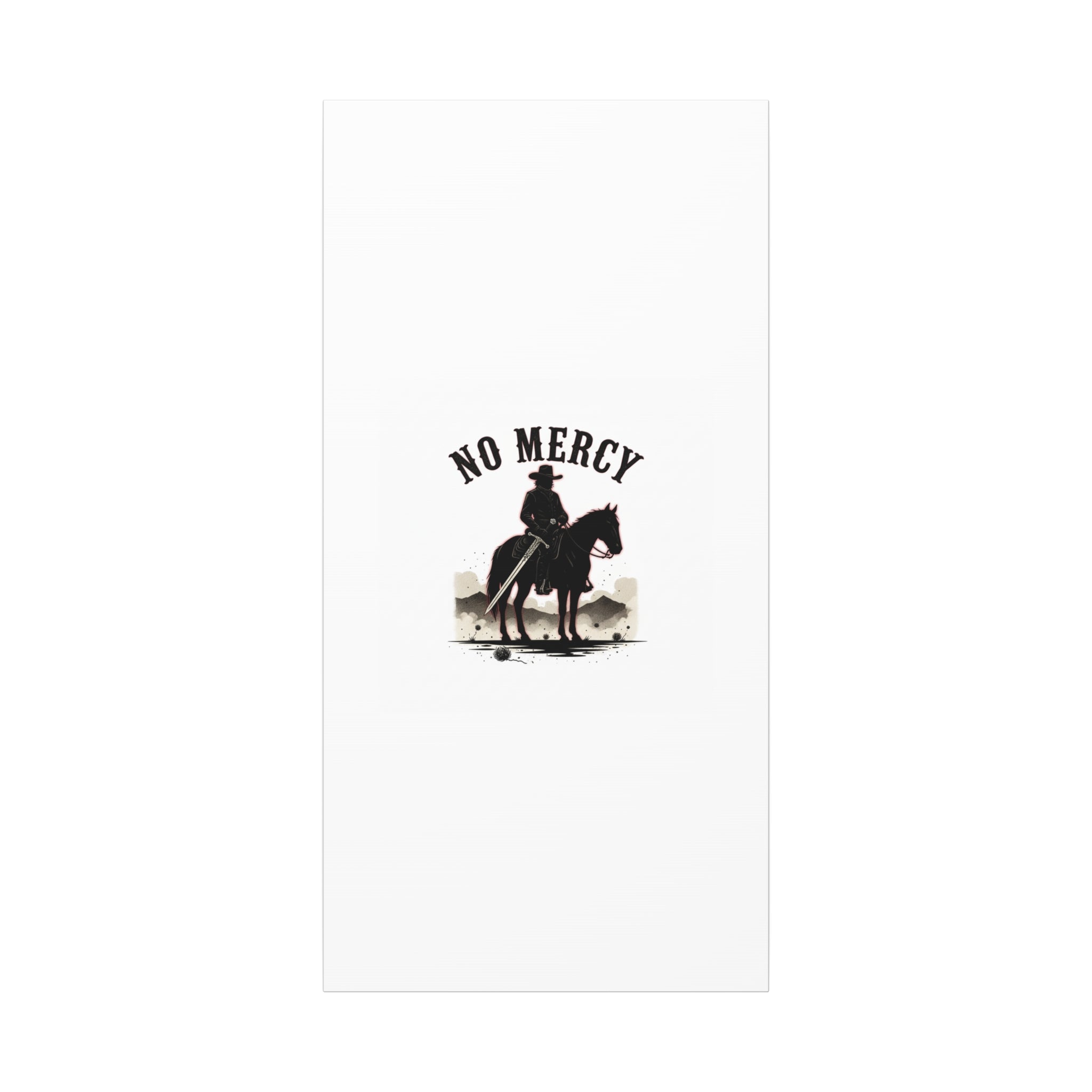 No Mercy Cowboy Skull Canvas | western skull art, gothic Americana