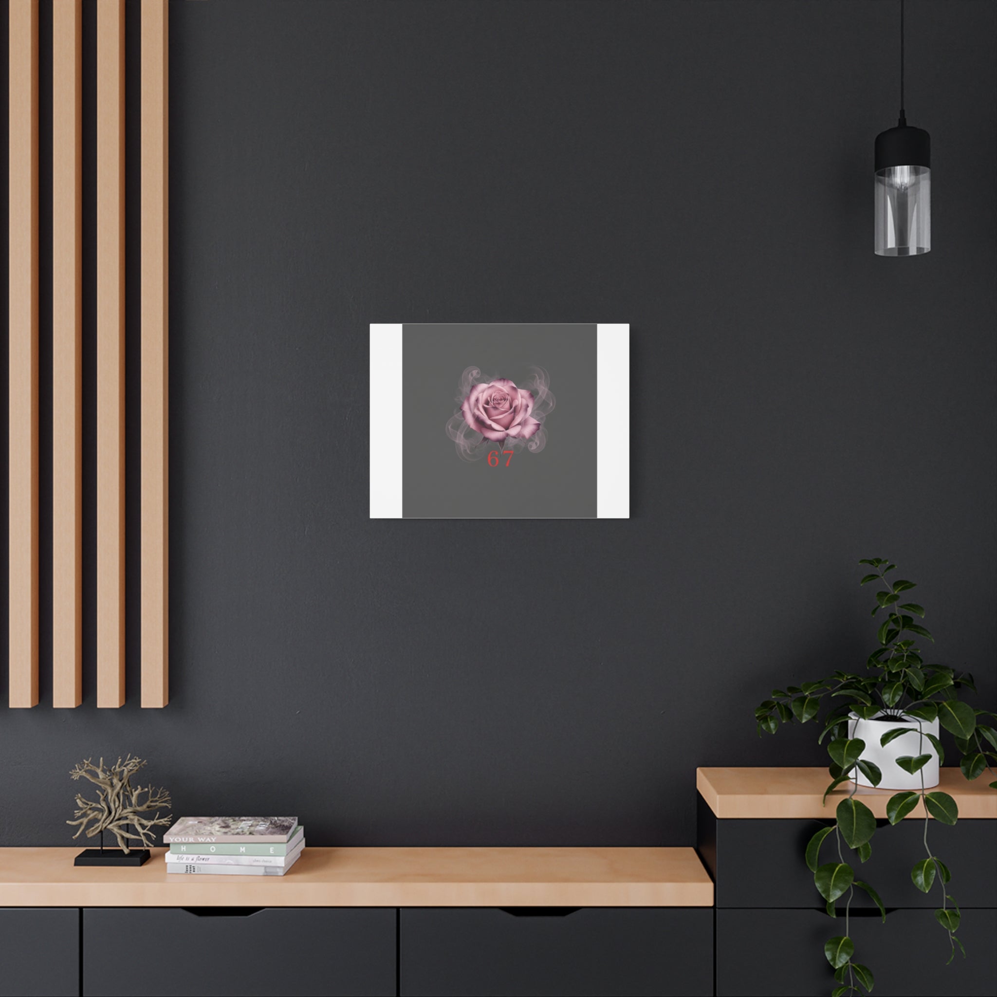 6 7 Valentine's Canvas | Viral Gothic Rose Wall Art | 6 7 Meaning Dark Romance