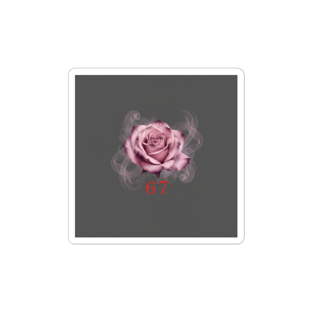 Moon Rose Kiss-Cut Stickers | Romantic Gothic Lite, soft goth floral