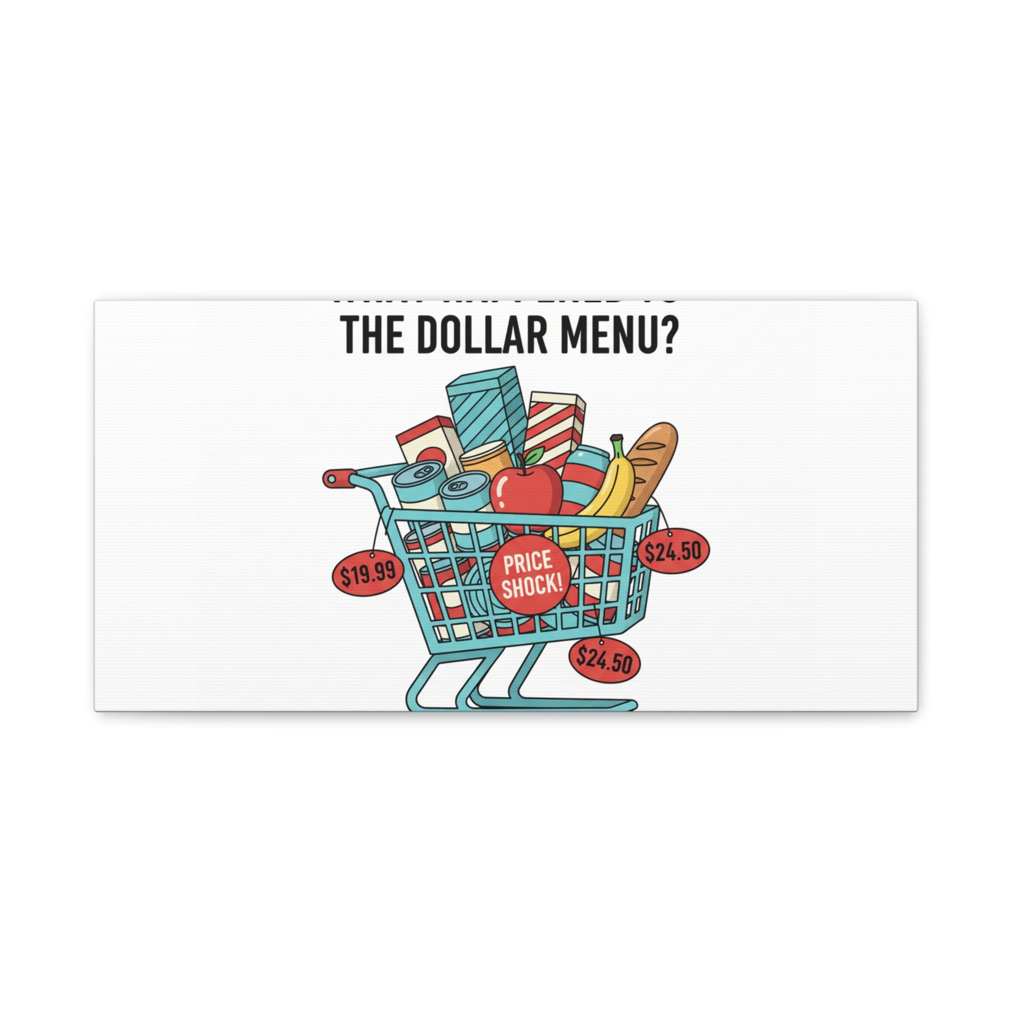 What Happened to the Dollar Menu? Canvas | Grocery Prices Meme, Price Shock Wall Art