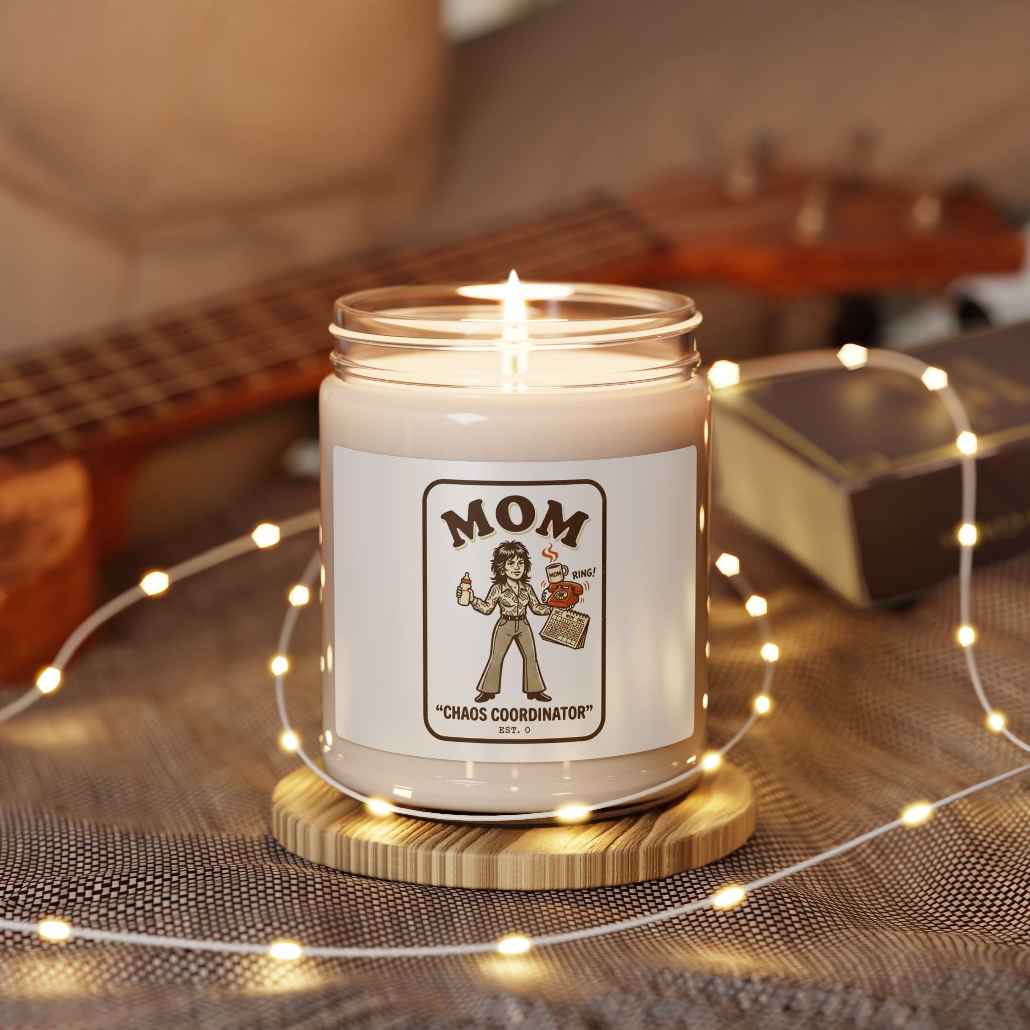 Mom Chaos Coordinator Scented Soy Candle — Funny Mother’s Day Gift (9oz)