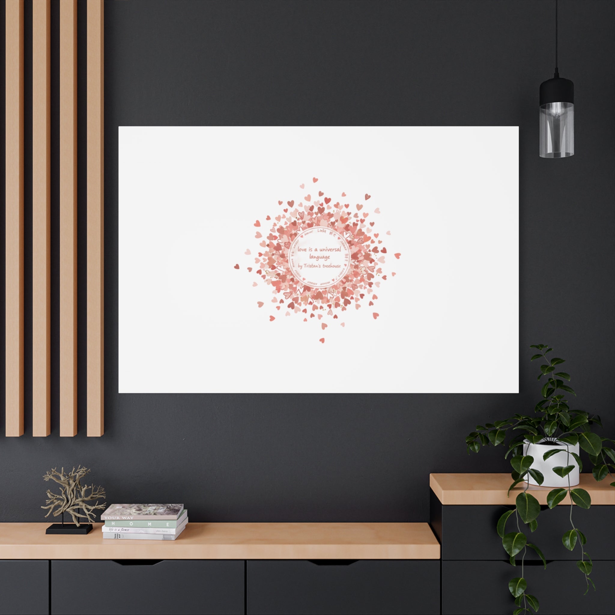 Tiny Heart Confetti Canvas | Matte Stretched Wall Art
