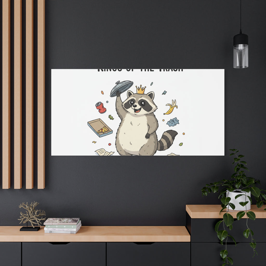 Kings of the Trash Canvas, Raccoon Doodle | Trash Panda, Goofy Critter Art