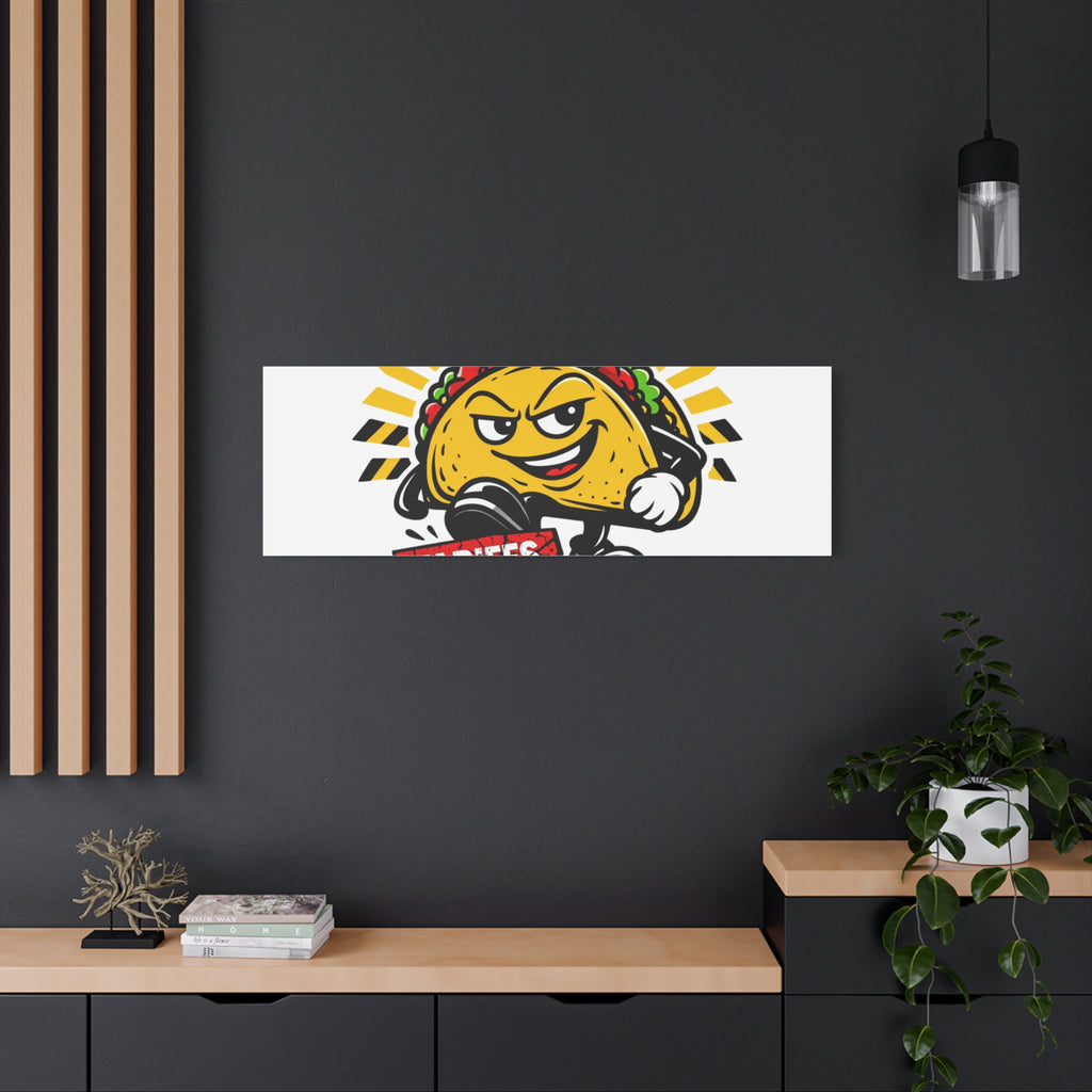 Tacos Not Tariffs Canvas | political taco pun, tariff backtrack meme
