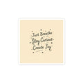 Just Breathe Stay Curious Create Joy Sticker | Messy Handwritten Typography, Doodle Journaling