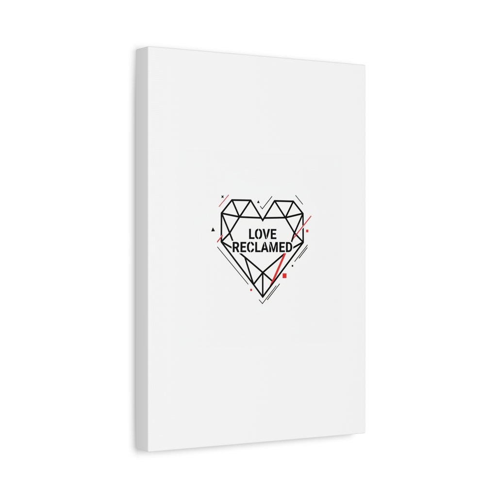 Love Reclaimed Canvas | modern heart design, minimalist love icon