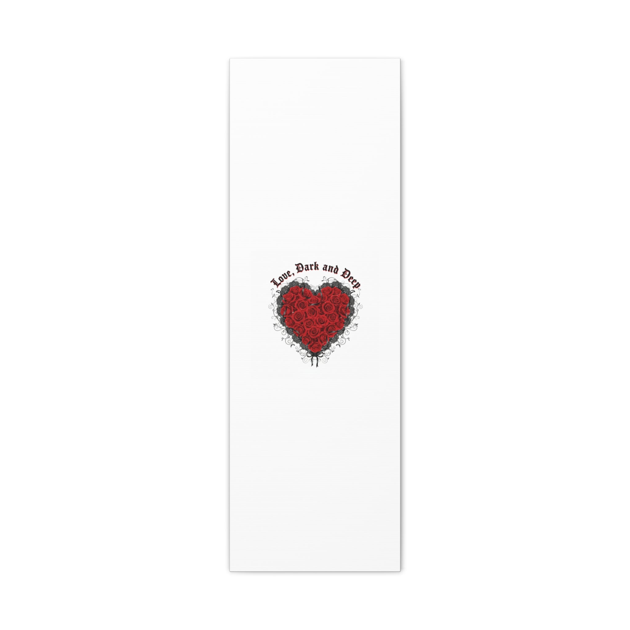 Love Dark and Deep Heart Canvas, Nu Romantic Gothic Romance, 80s Nostalgia