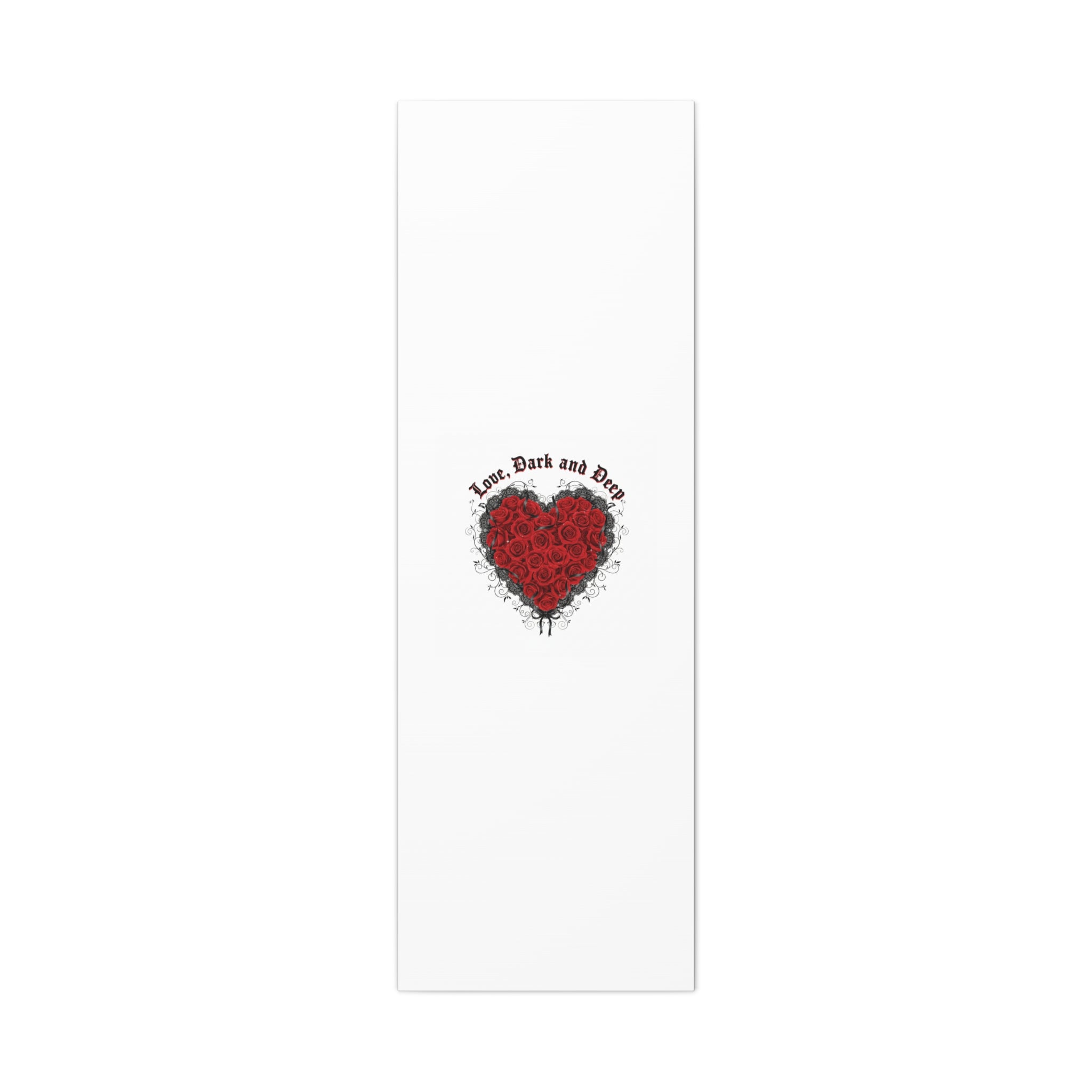 Love Dark and Deep Heart Canvas, Nu Romantic Gothic Romance, 80s Nostalgia
