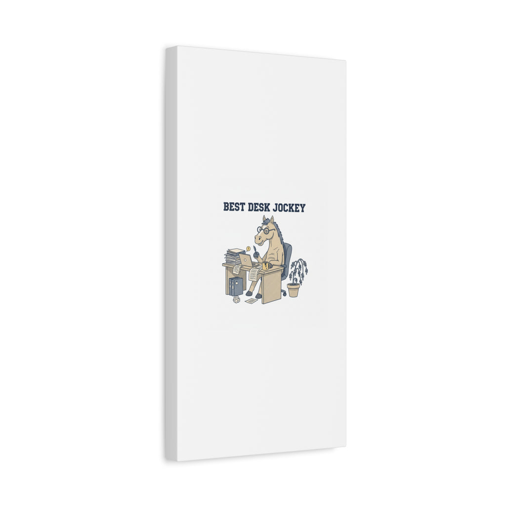 Best Desk Jockey Canvas, Workhorse Office Art | Corporate Burnout Parody