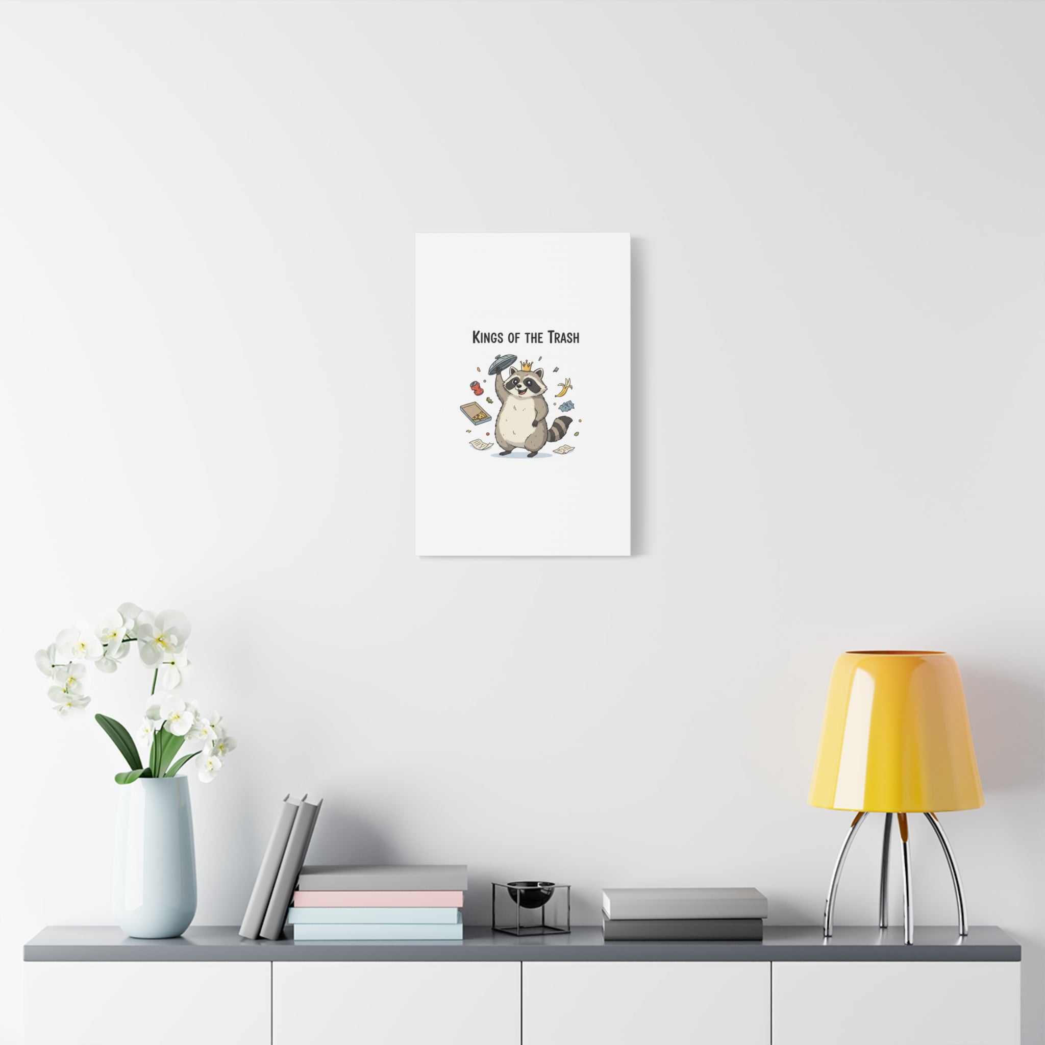 Kings of the Trash Canvas, Raccoon Doodle | Trash Panda, Goofy Critter Art