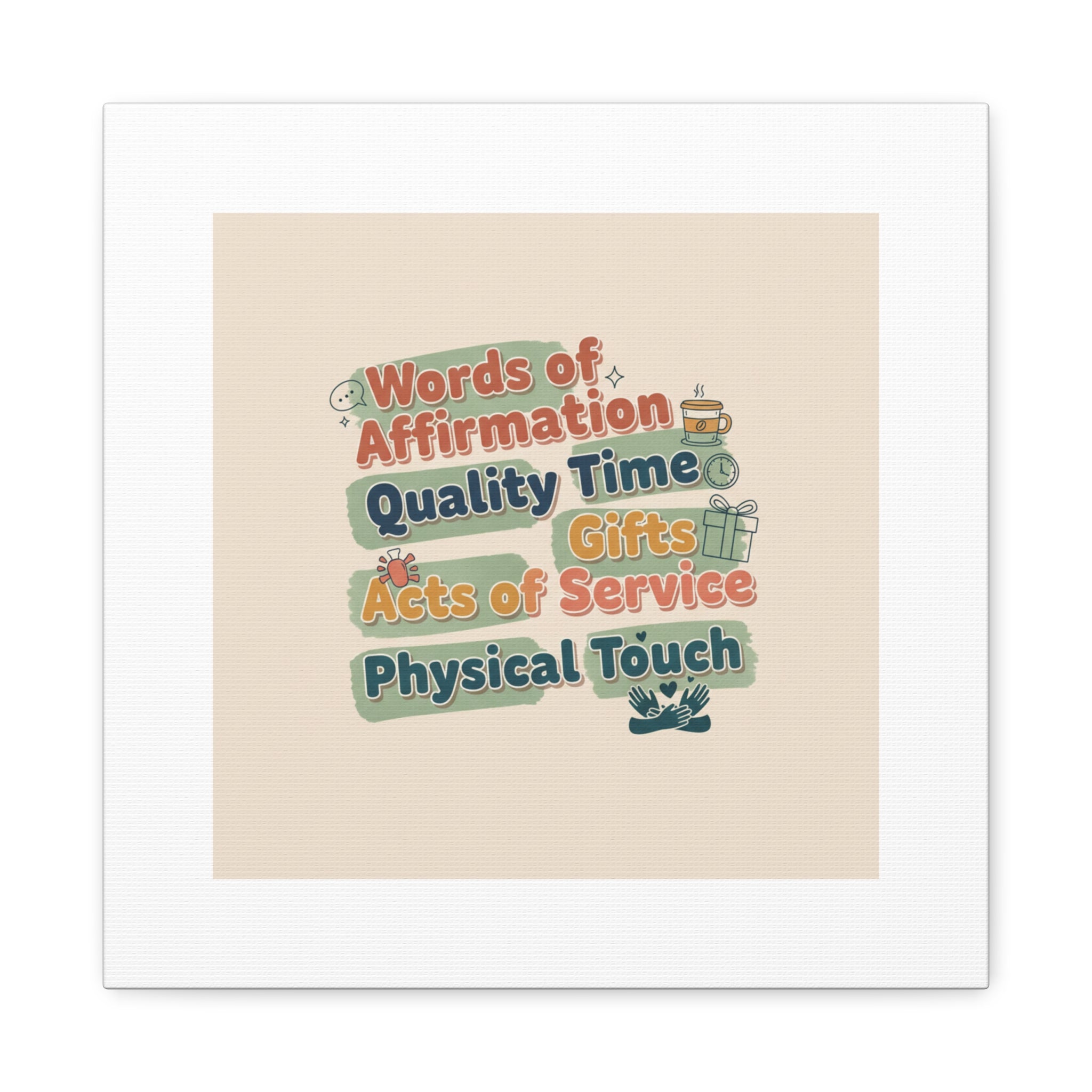Love Languages List Matte Canvas Wall Art | love language meme, relationship humor