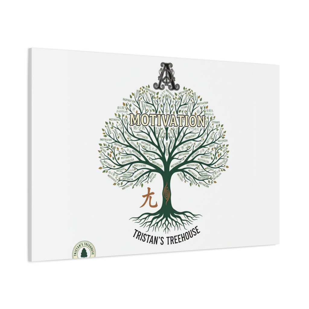 Handwritten Doodle Tree Canvas | Matte Stretched Wall Art