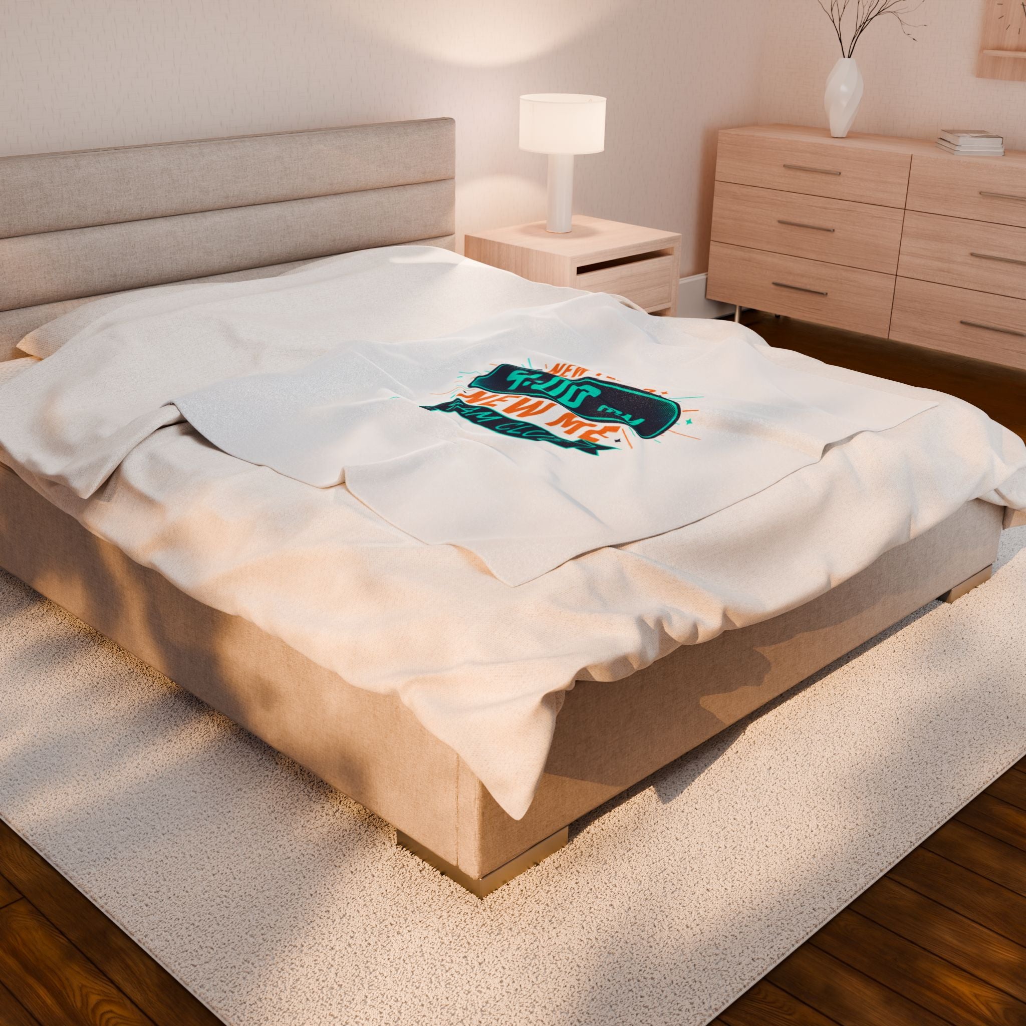 New Year 4:00 AM Club Velveteen Plush Blanket, holiday loungewear, festive novelty