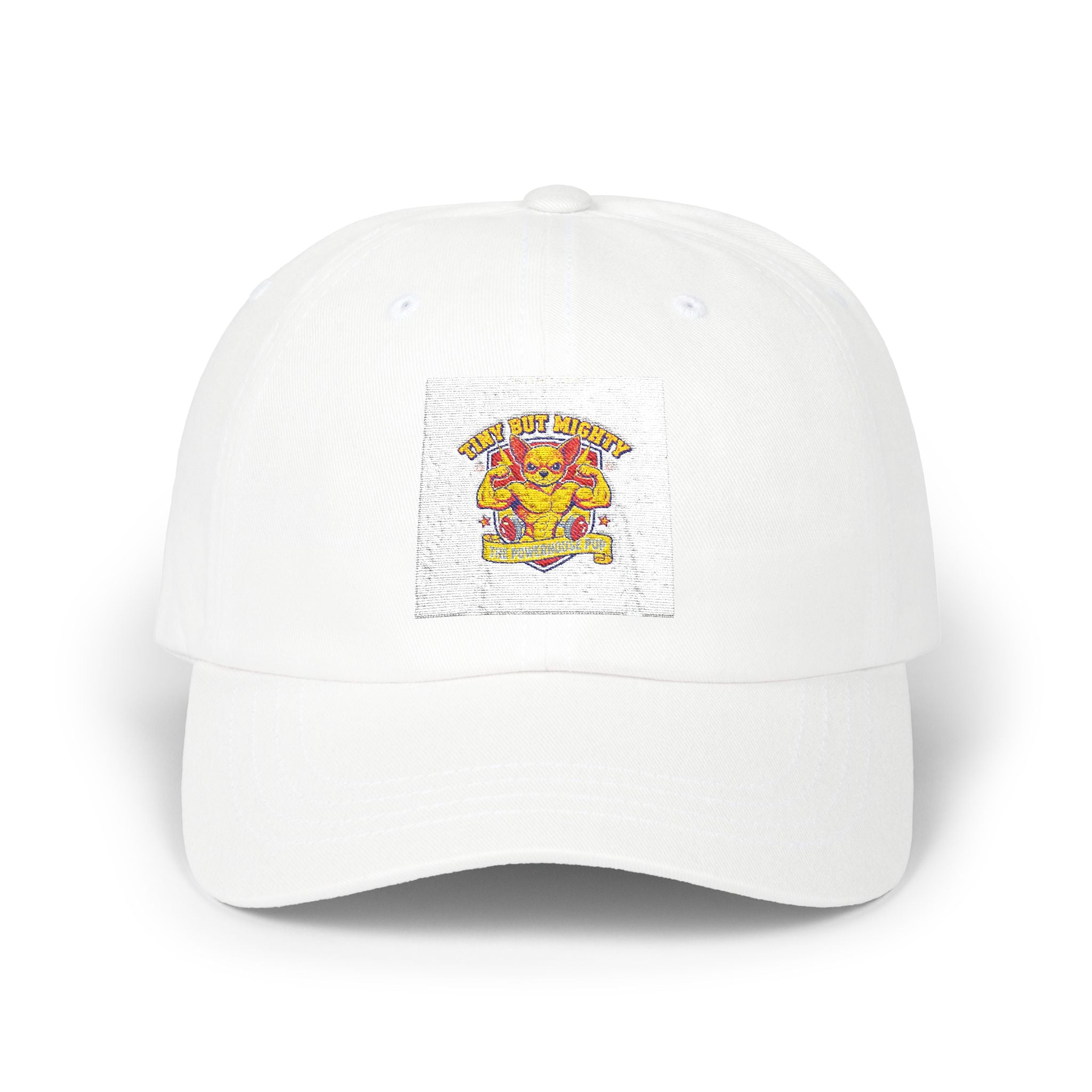 Powerhouse Puppy Funny Dad Cap — Cute Dog Lover Baseball Hat
