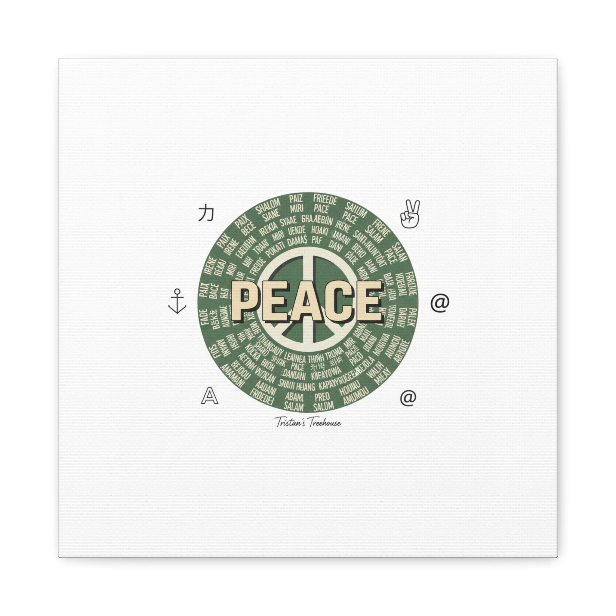 Peace doodle canvas | hand drawn sketch aesthetic, handwritten message