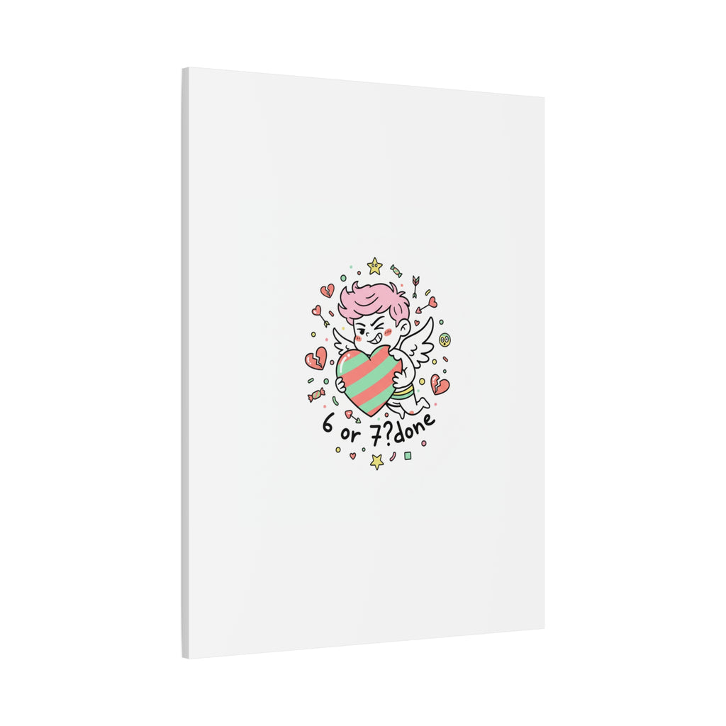 Weird Cupid heart illustration Canvas | Weird Valentine, quirky chaotic love
