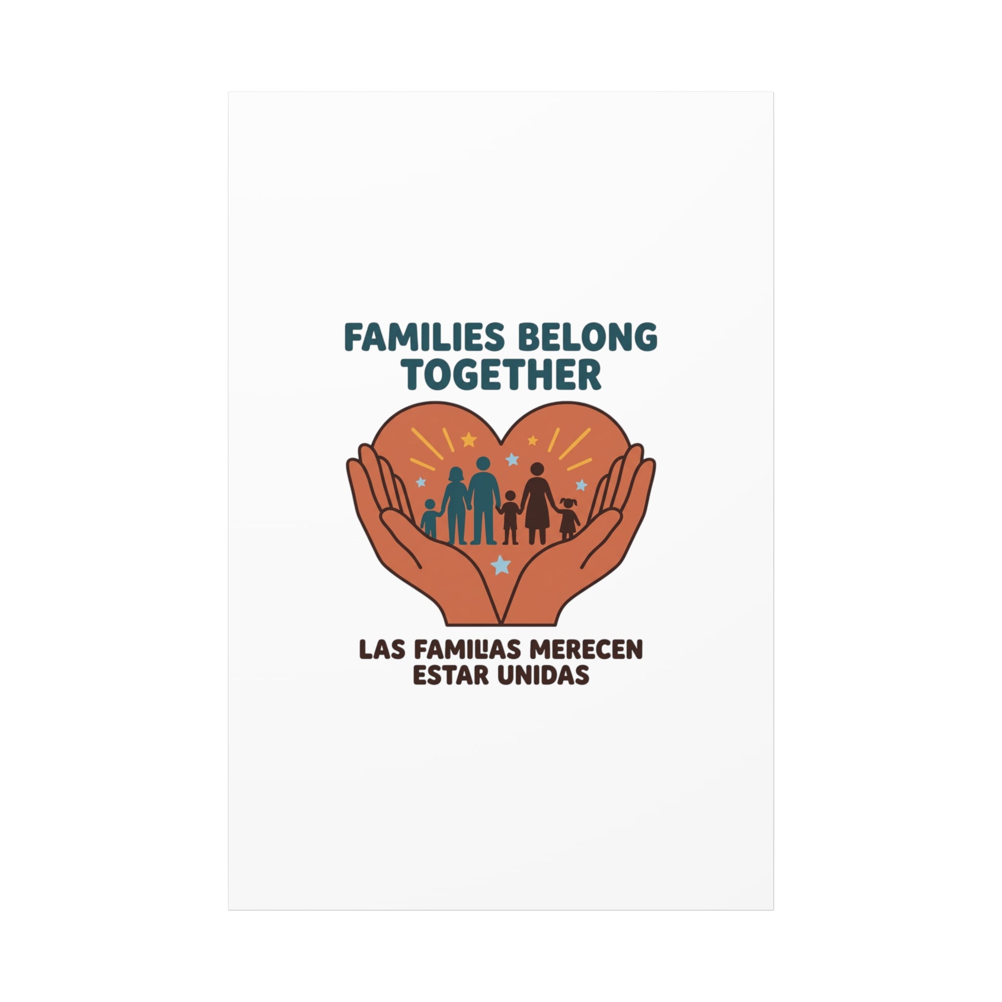 Families Belong Together Canvas | Family Unity, Bilingual Solidarity