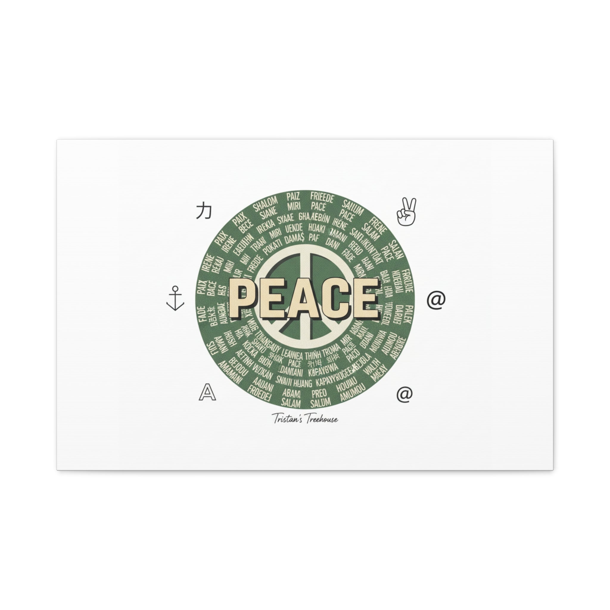 Peace doodle canvas | hand drawn sketch aesthetic, handwritten message