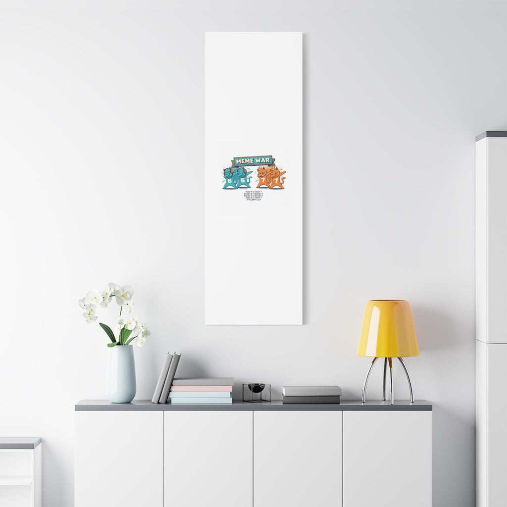Meme War: Six vs. Seven Canvas Wall Art