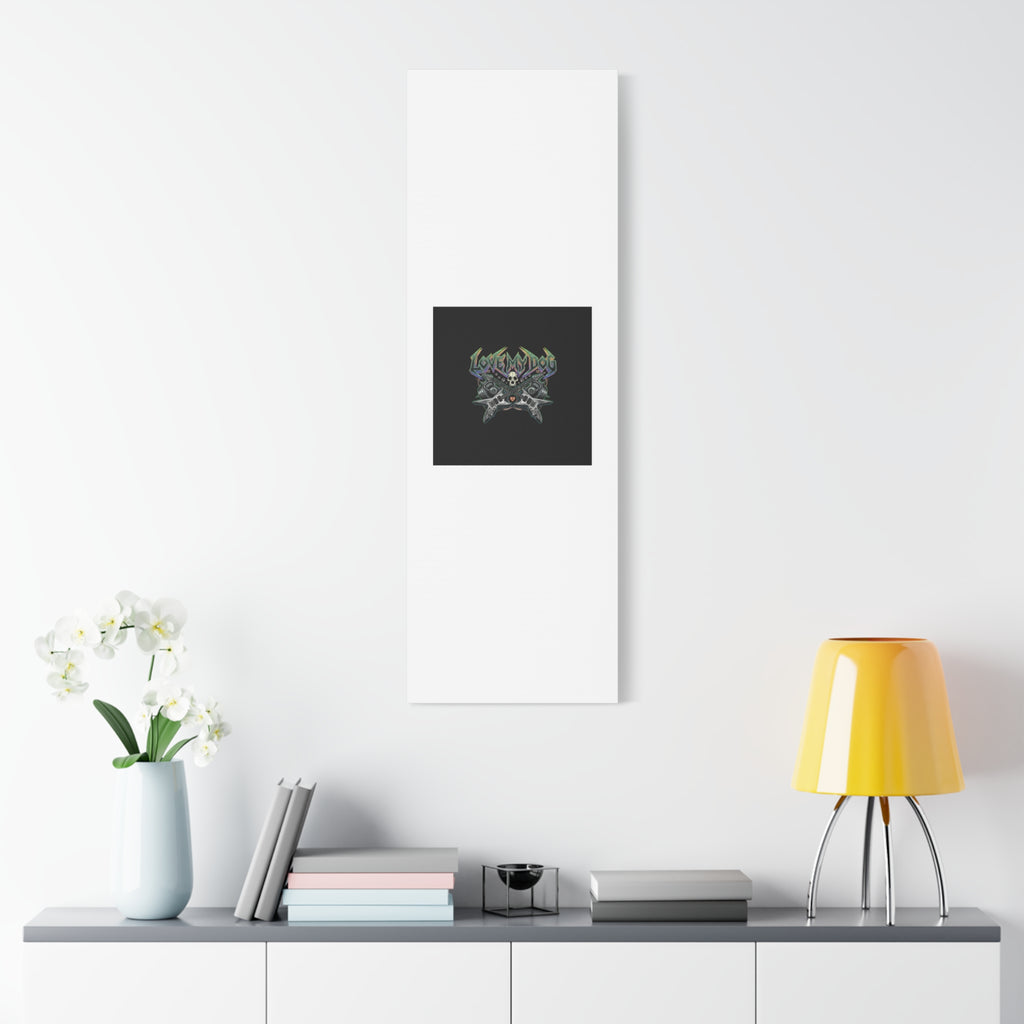 Love My Dog metal font Canvas | gothic wellness quote, edgy self-care merch