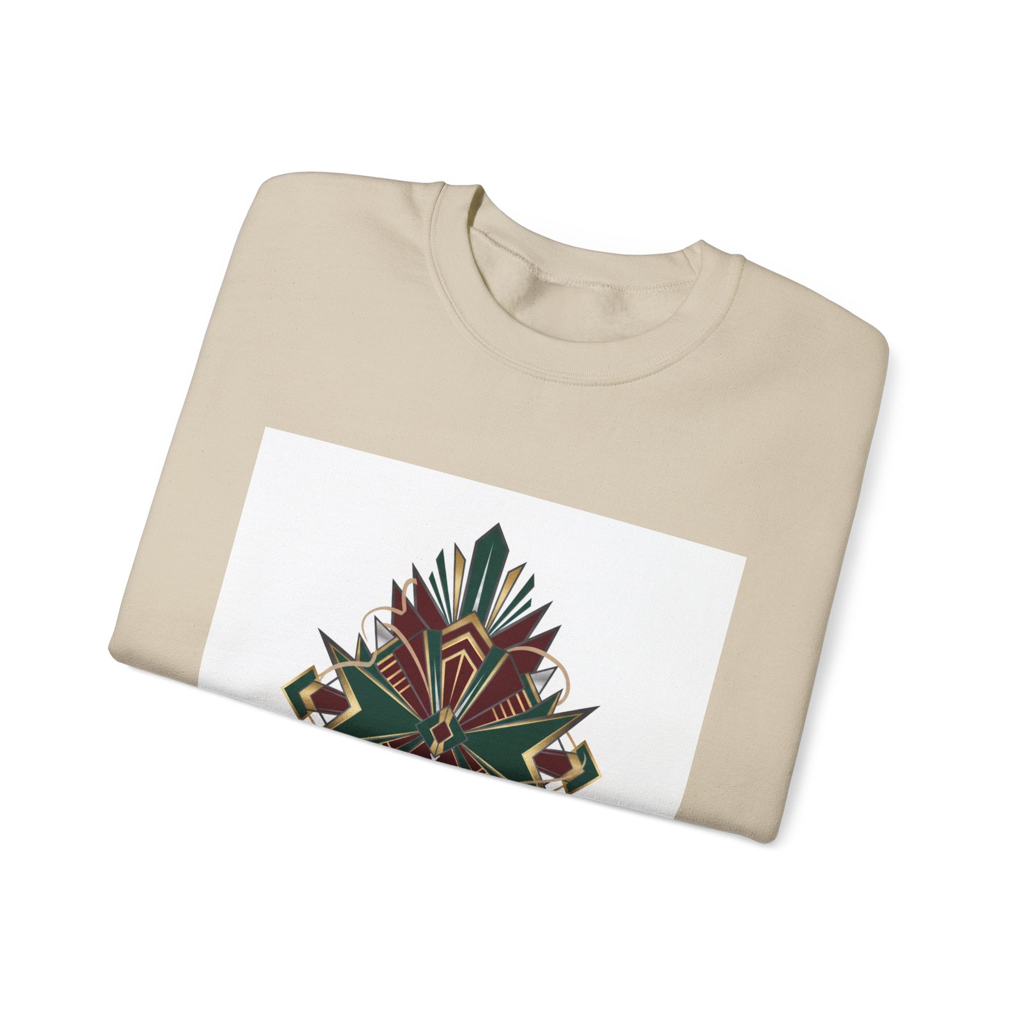 Dark Geometric Crest Crewneck | Gothic Occult Art Sweatshirt
