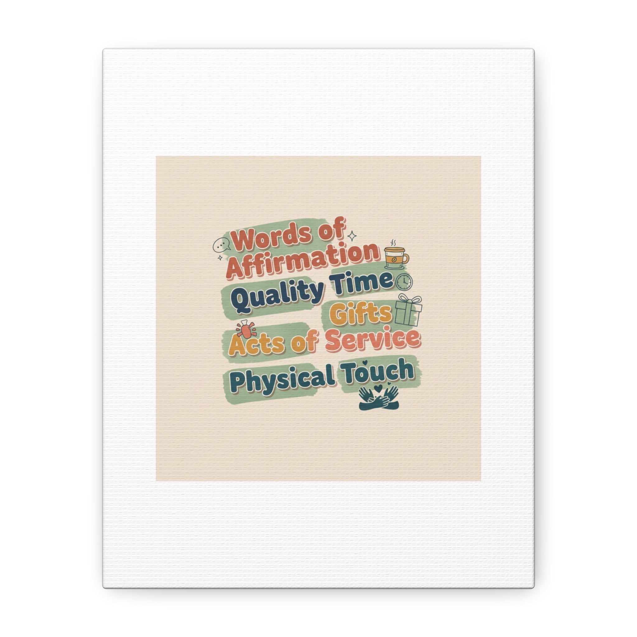Love Languages List Matte Canvas Wall Art | love language meme, relationship humor