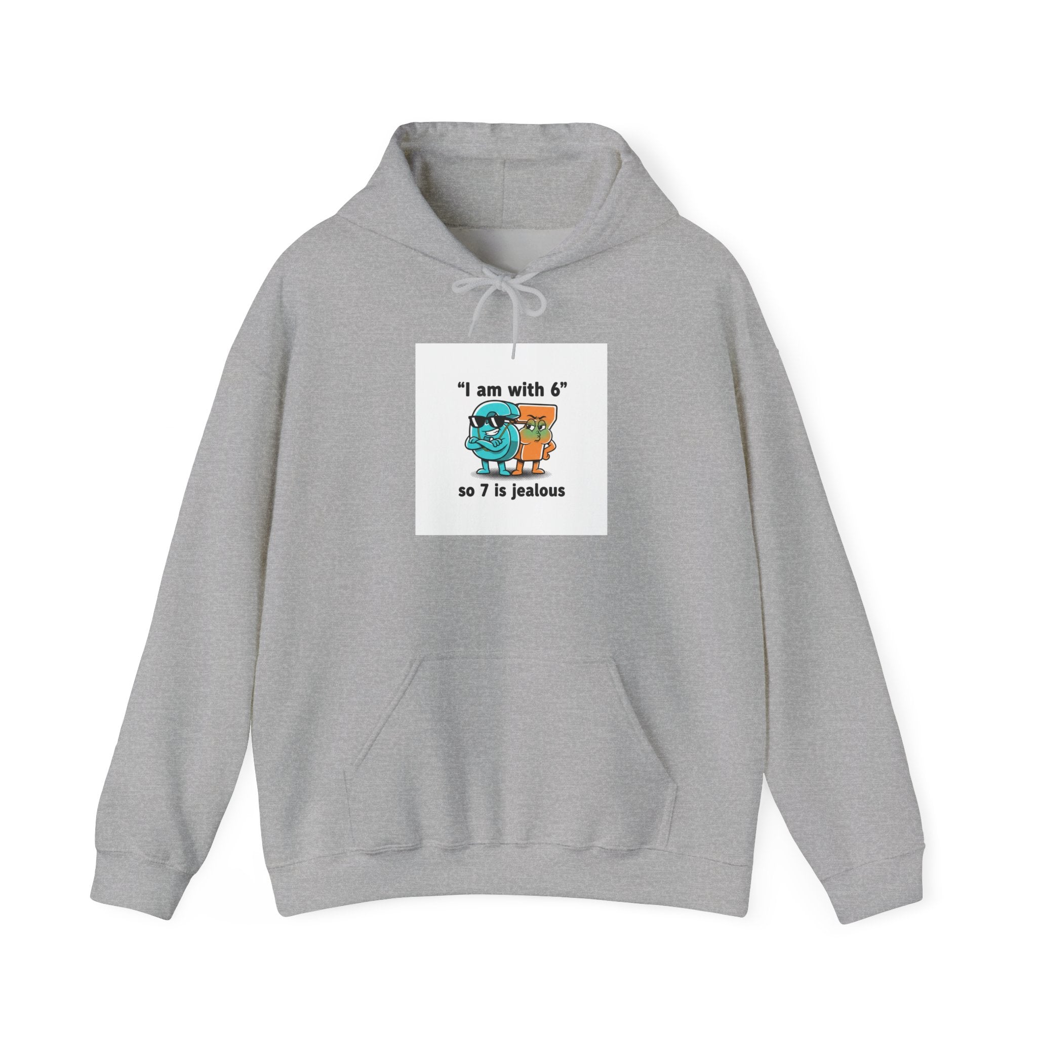 "I Am With 6" Funny Math Joke Hoodie | Meme Graphic Sweatshirt