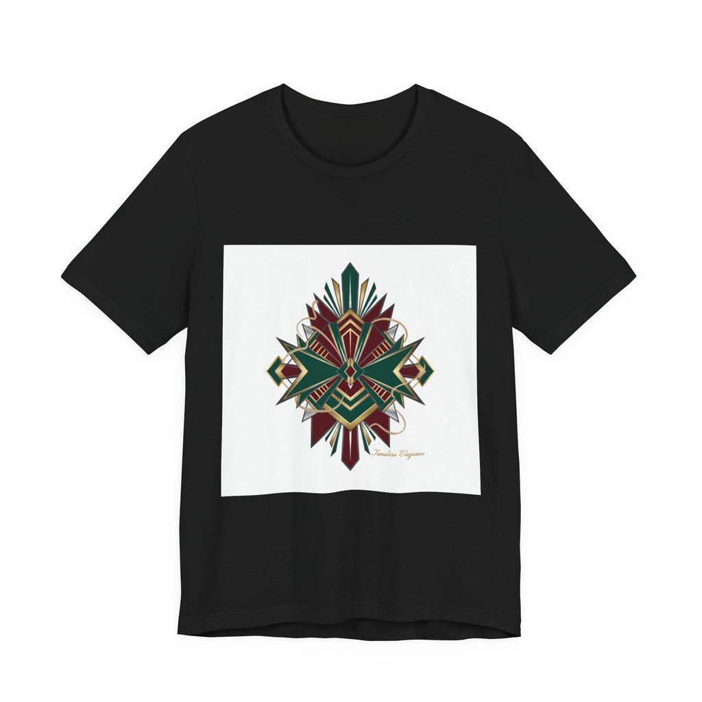 "Timeless Elegance" Art Deco Geometric T-Shirt | Vintage Luxury Graphic Tee