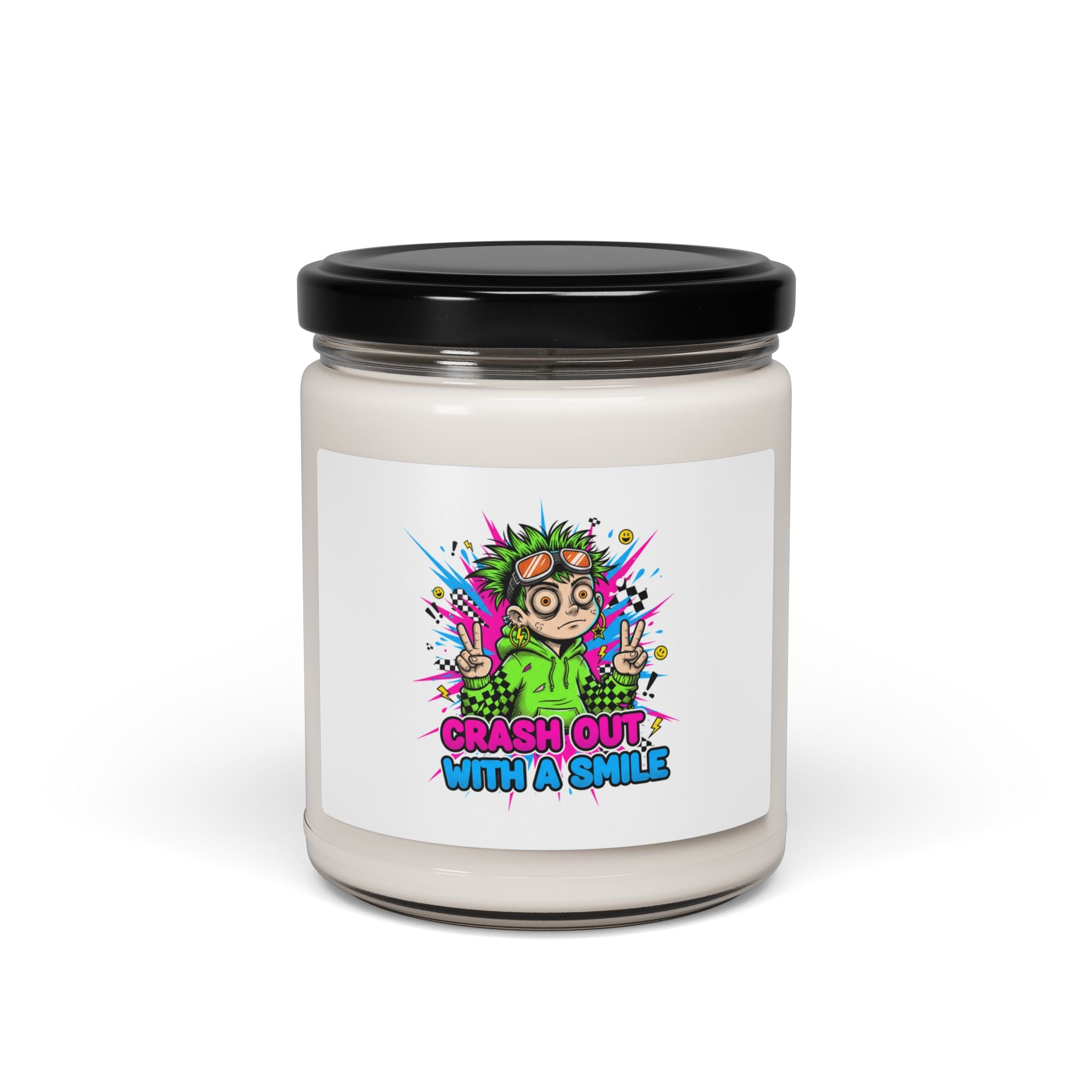 Crash Out With a Smile Candle | Scented Soy, Neon Skate Graffiti