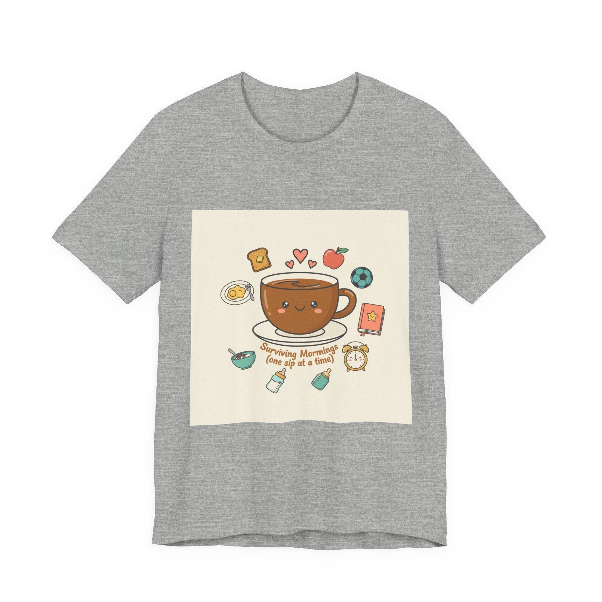 Morning Chaos Coffee & Kids Tee | mom life tee, tired parent shirt