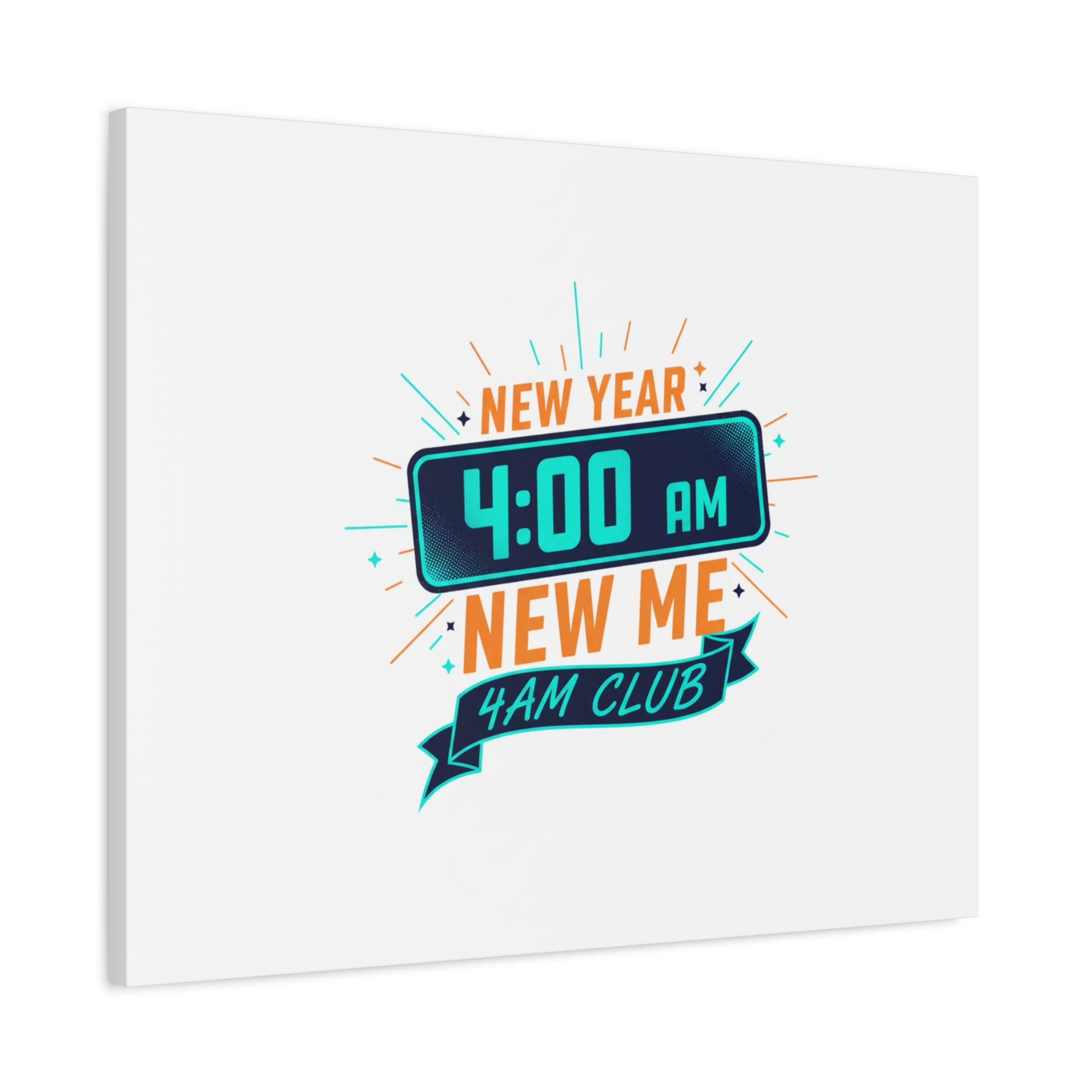 4AM Club New Year Graphic Canvas | Holiday Party Novelty, Festive New Year Decor
