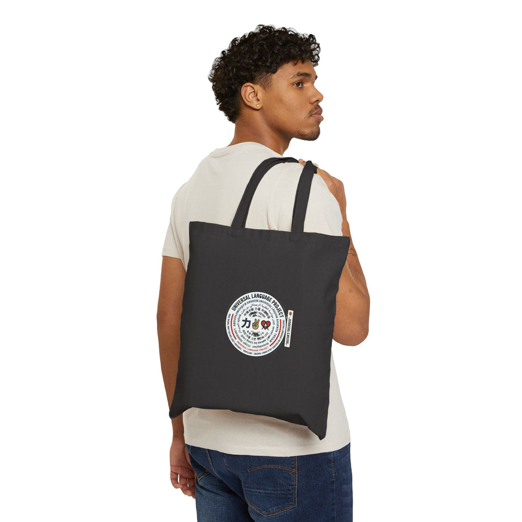 Universal Language Canvas Tote — Multi-Script Love/Peace/Unity Message