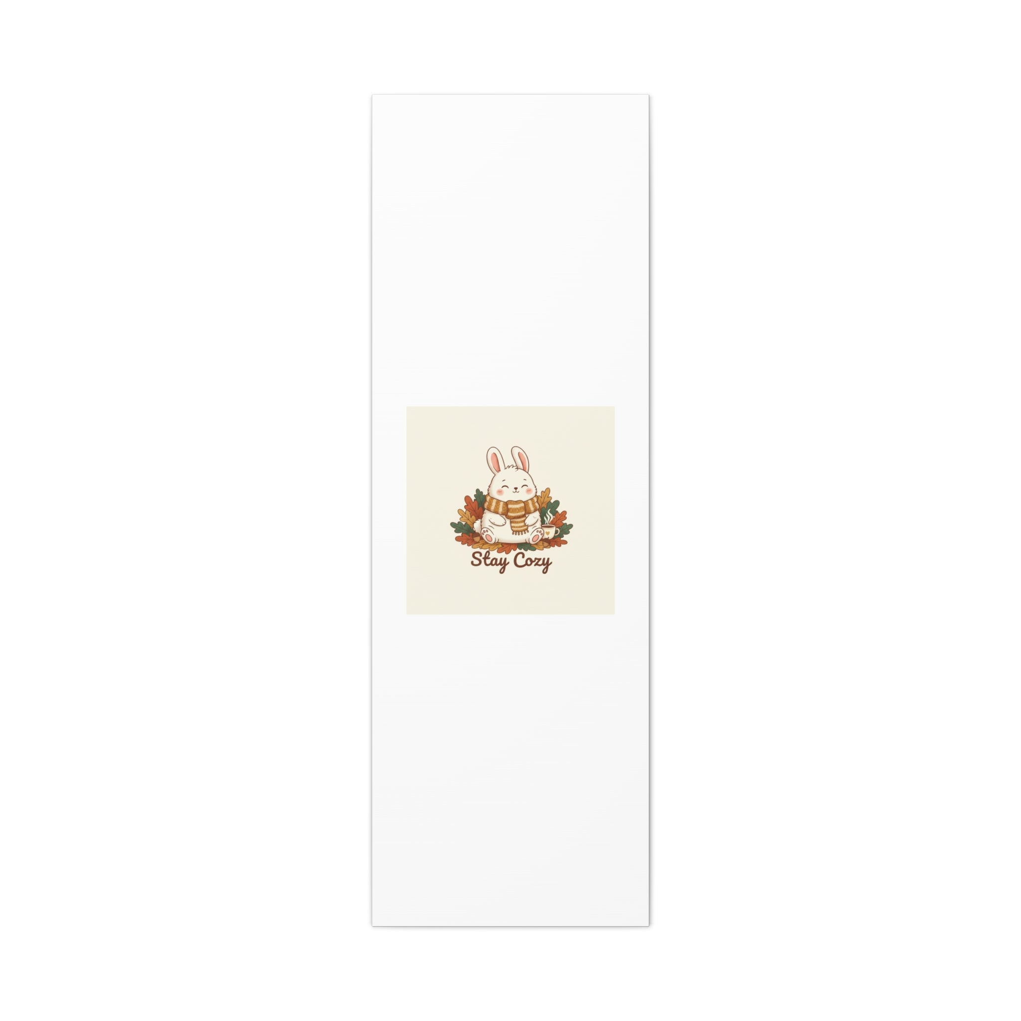 Cozy Bunny Illustration Canvas | Cute Critter Winter Forest Art