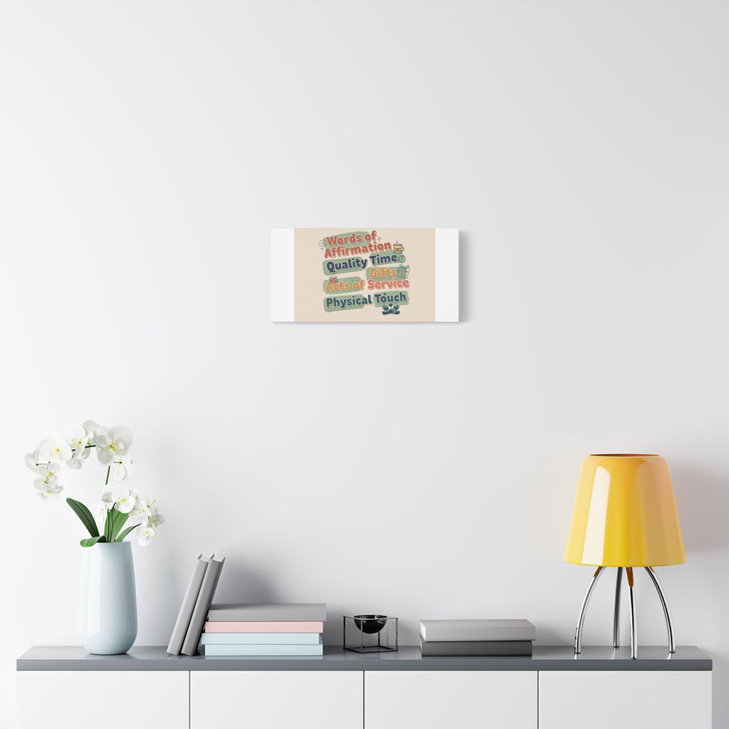 Love Languages List Matte Canvas Wall Art | love language meme, relationship humor
